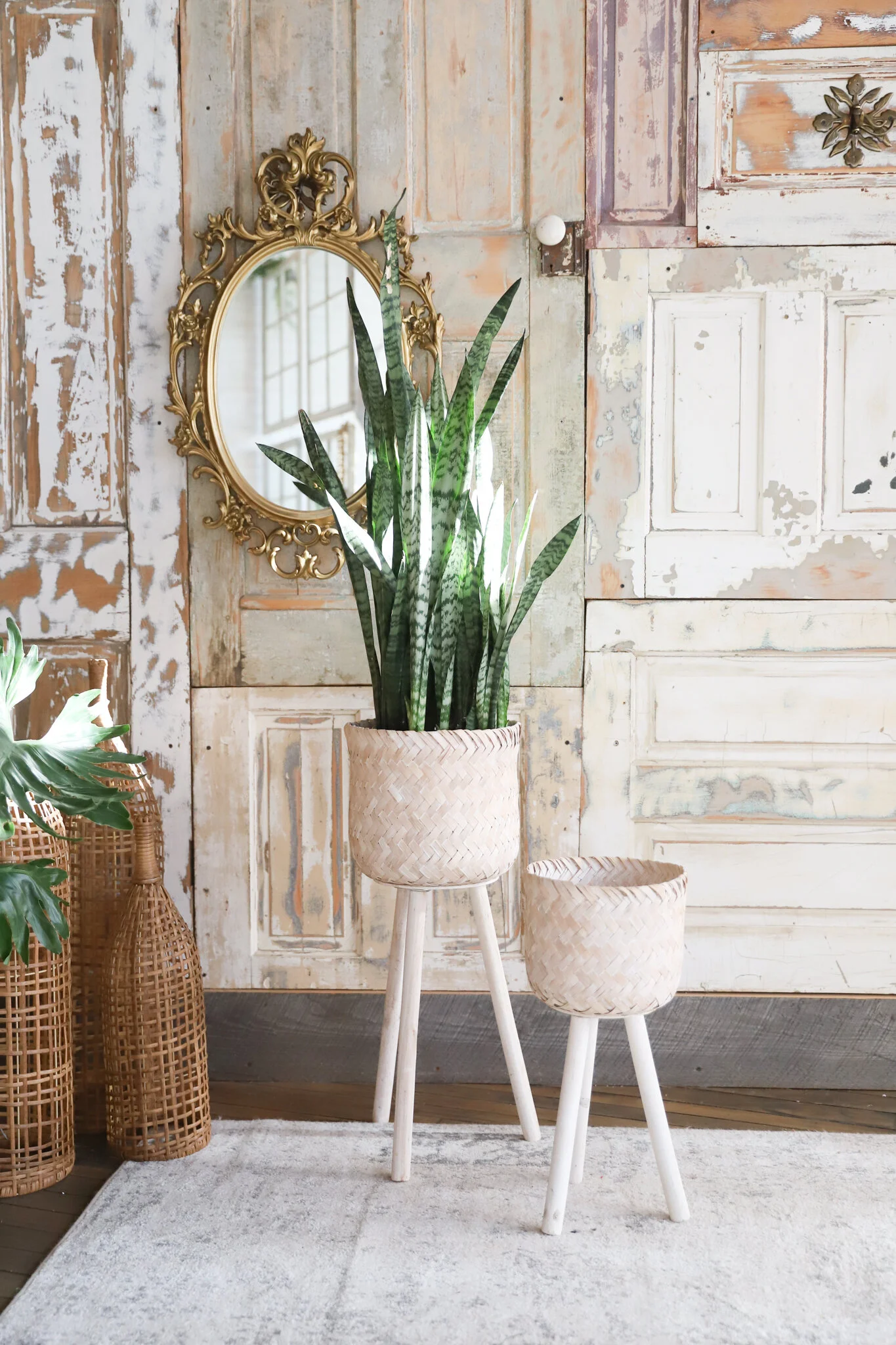 WHITE PLANT STANDS $5 EACH