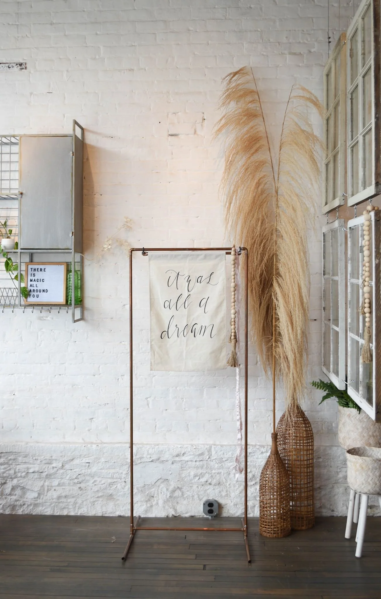 COPPER PIPING SIGN HOLDER $25