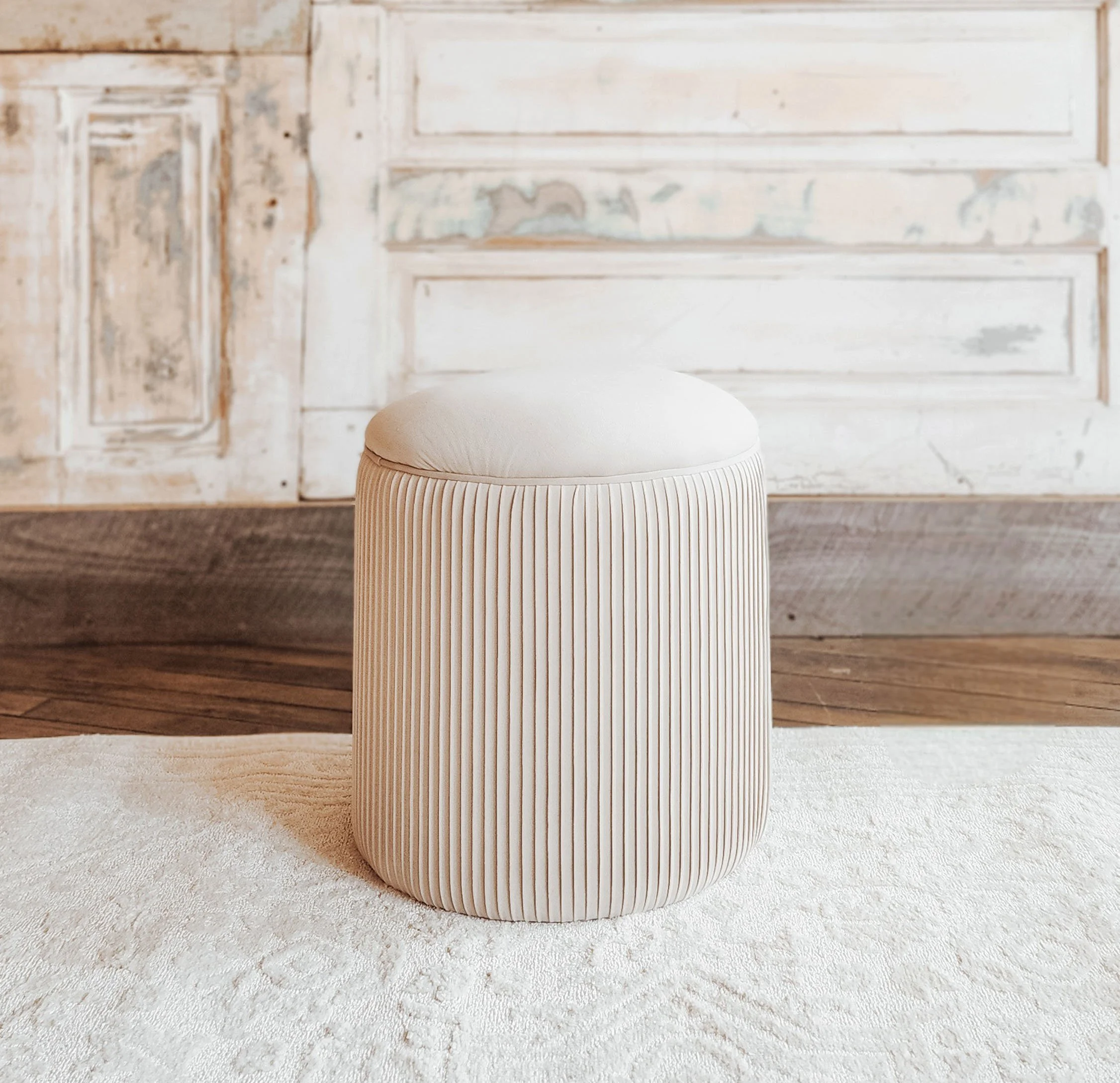 TAUPE OTTOMAN $35