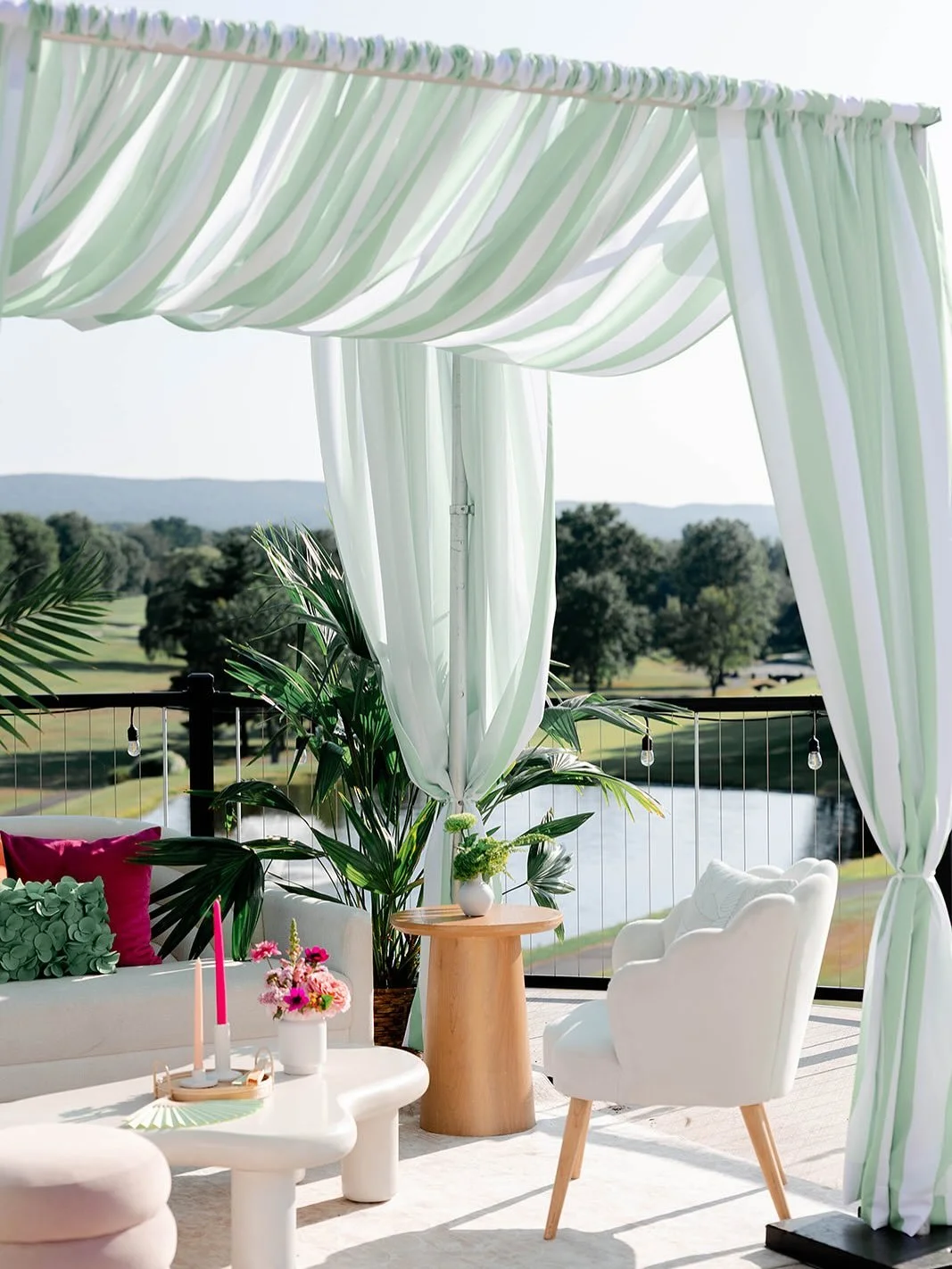 when @brittanyboote throws a special surprise soir&eacute;e 👏🏼 vintage miami cabana vibes; how happy does all this color make you?! 🧡💚🩷 
-
Brittany not only announced their addition on the way but a gender reveal with fireworks!🎆 we love you Br