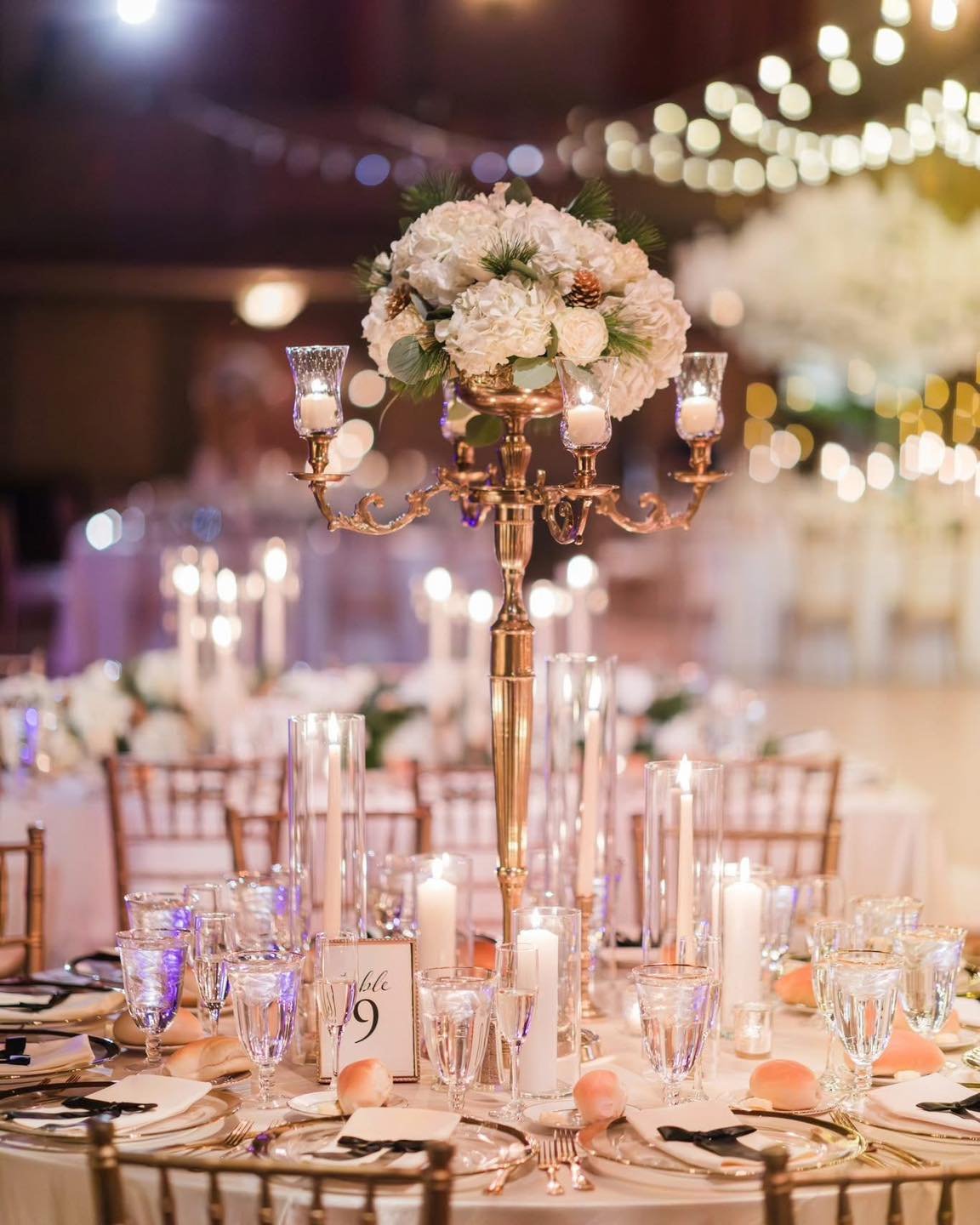An absolutely magical wedding for Caroline &amp; James! ✨ we were so lucky to add the candle light and special details to this event!  The little black bows on the plates were the perfect mix of elegant and softness. 🤍
The @scrantonculturalcenter al