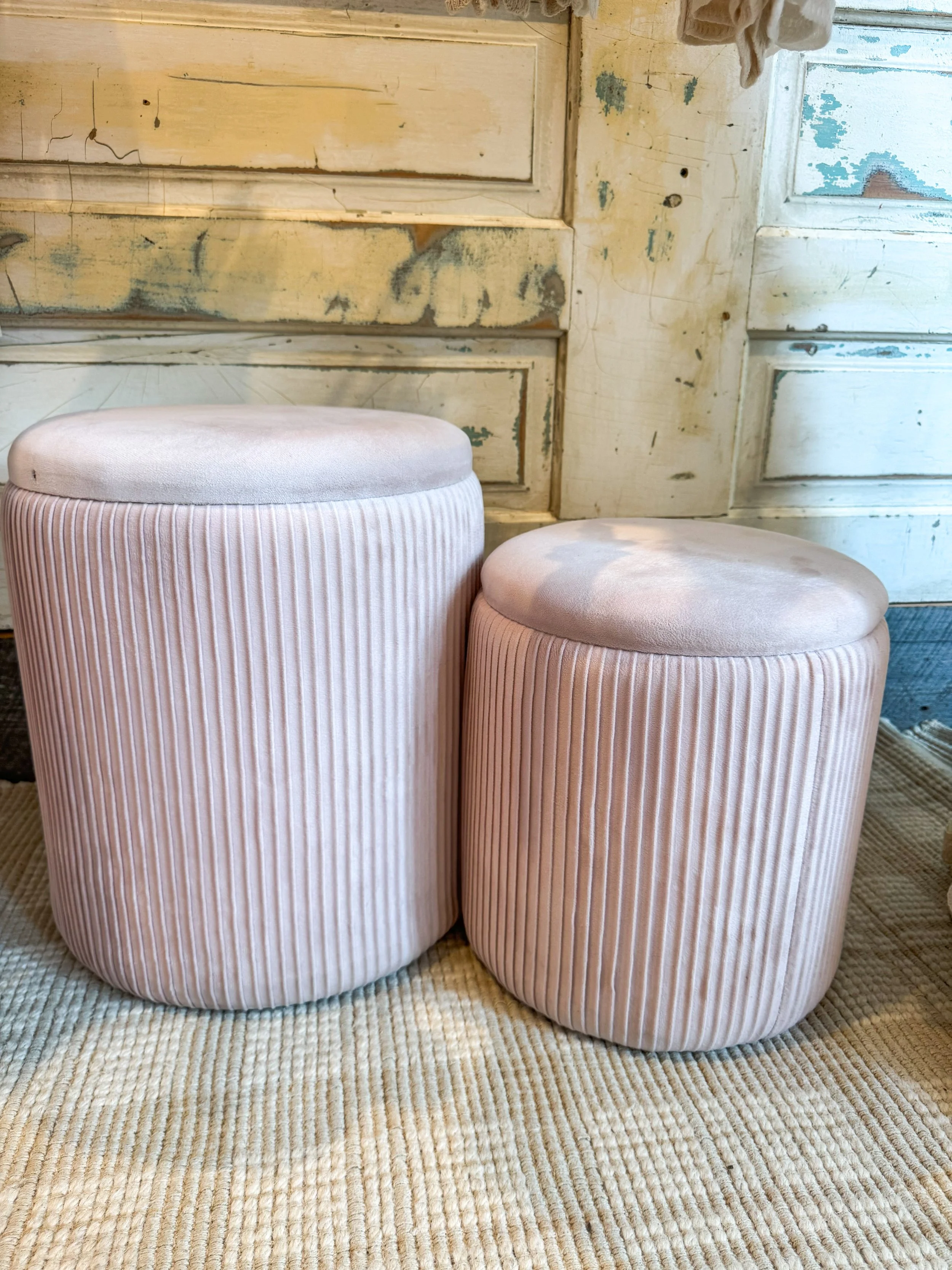 PINK OTTOMANS $35