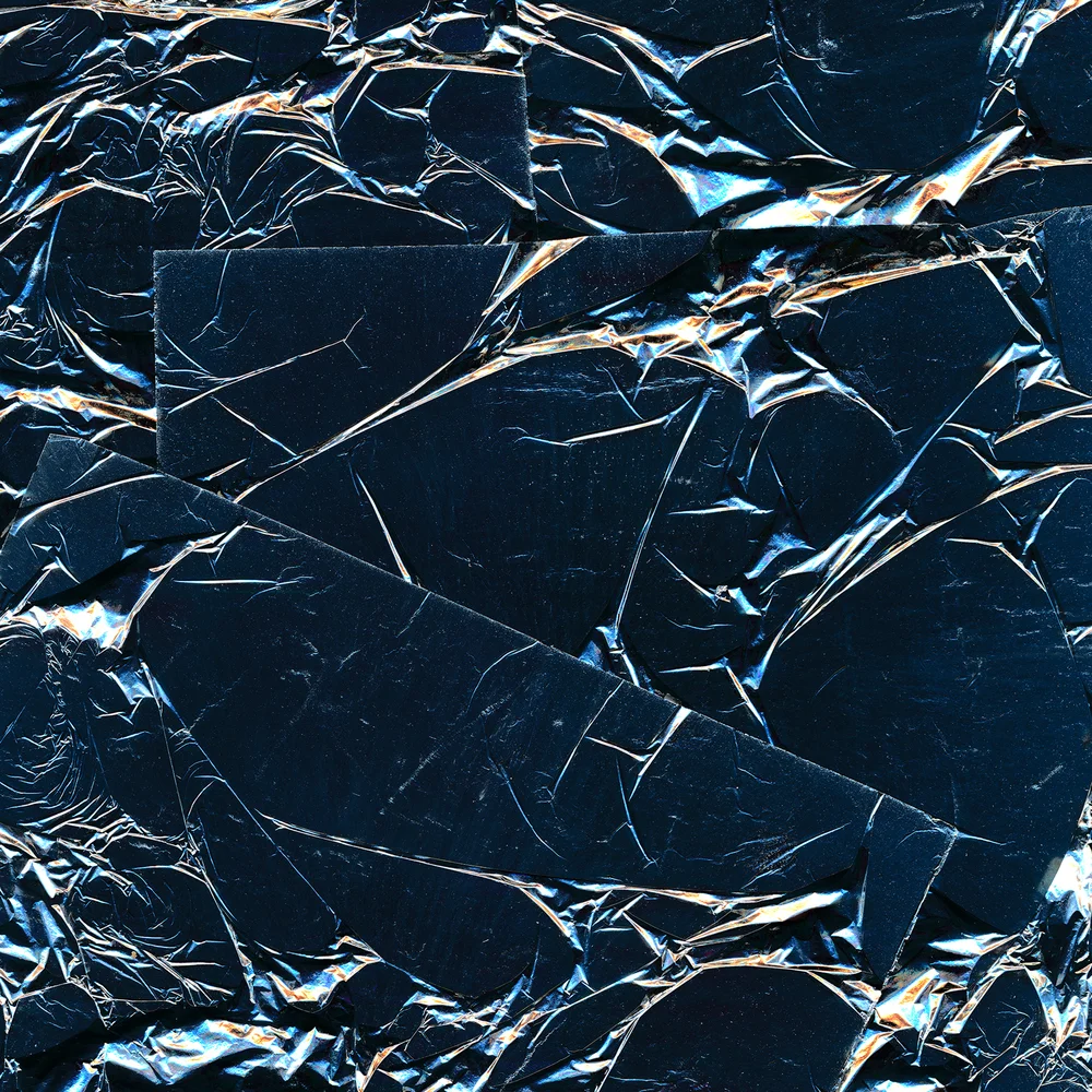 Plated / Ultraviolet print on cotton backed metallic wallcovering. 