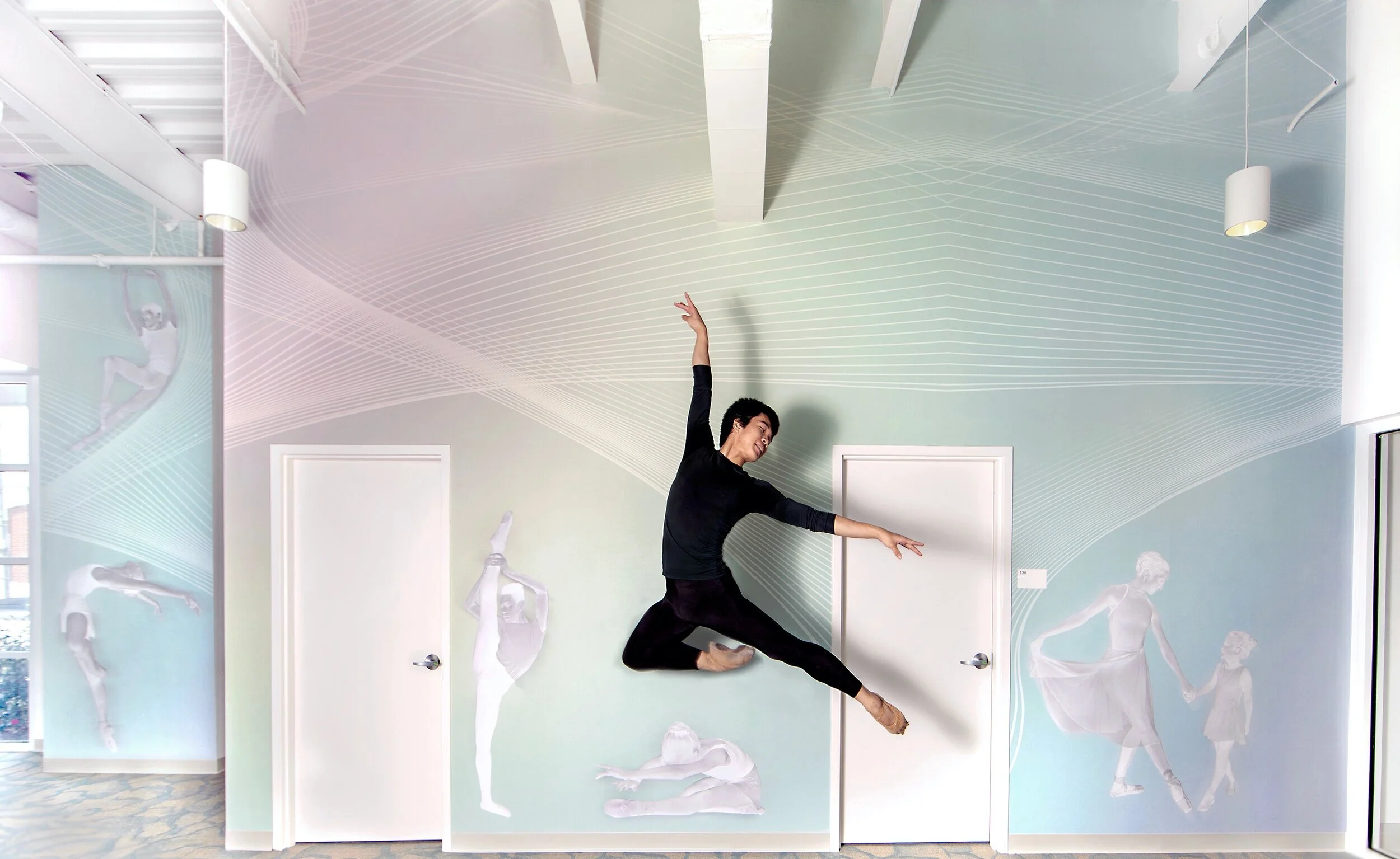 The murals at Harriett's Orlando Ballet Centre