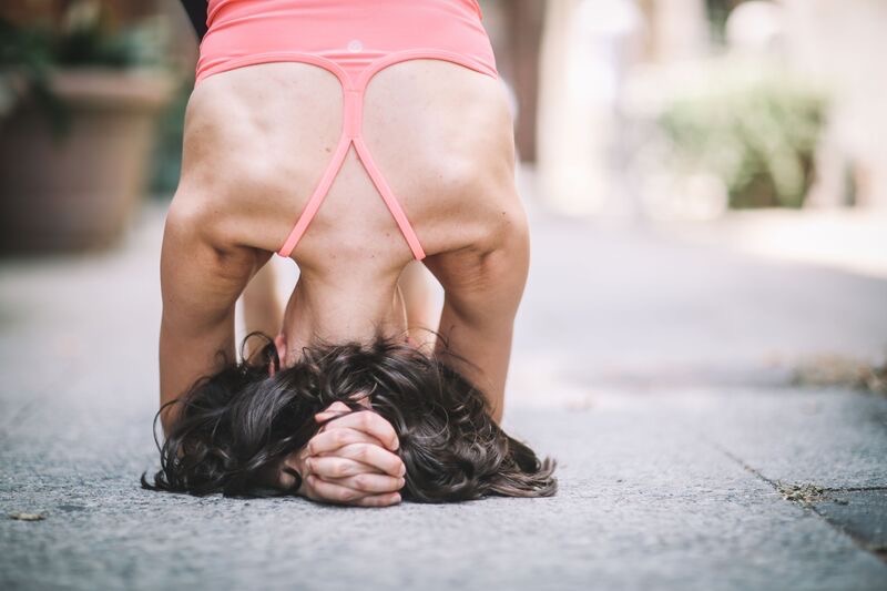 Yup, this is head stand prep not hand stand, but it works too. Photo by Lindley Battle