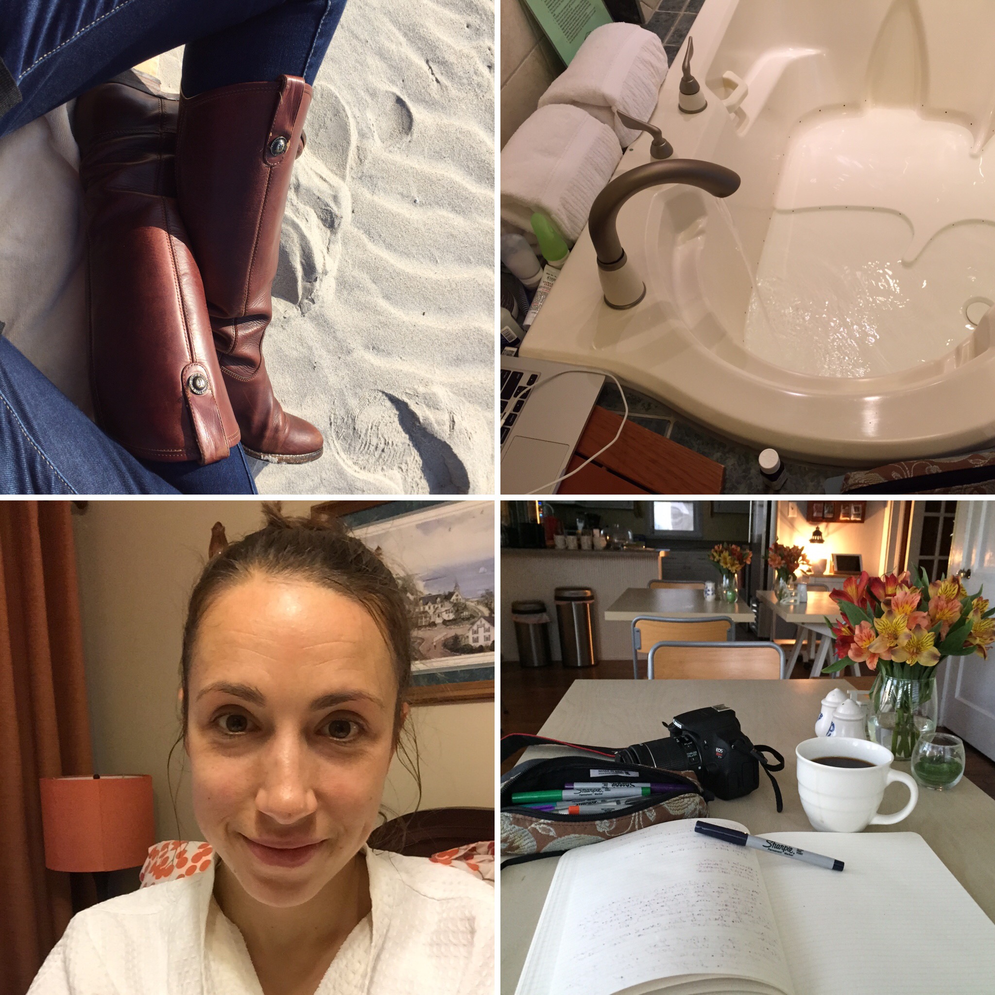 More beach meditations. A long soak in the tub, more writing and lots more photos. 