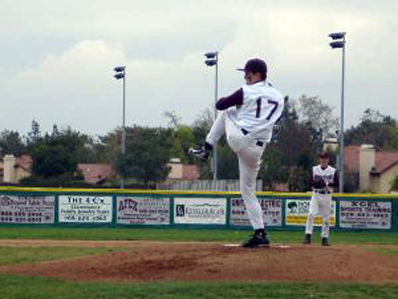  Hal pitching for Claremont HS. 