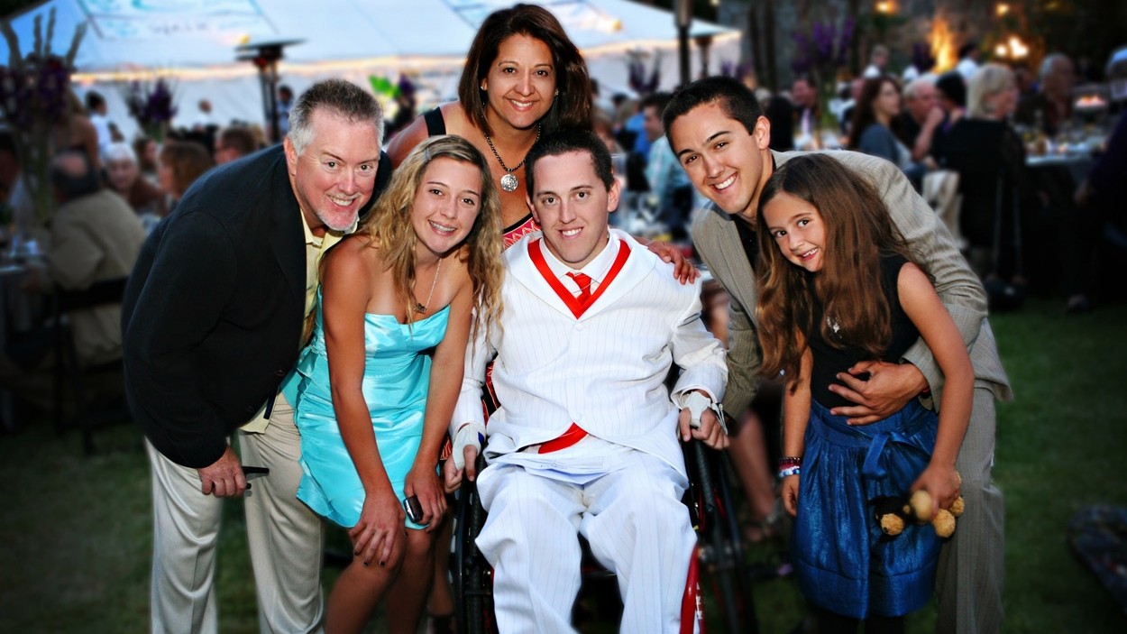 Hal along with his parents, brother and sisters.
