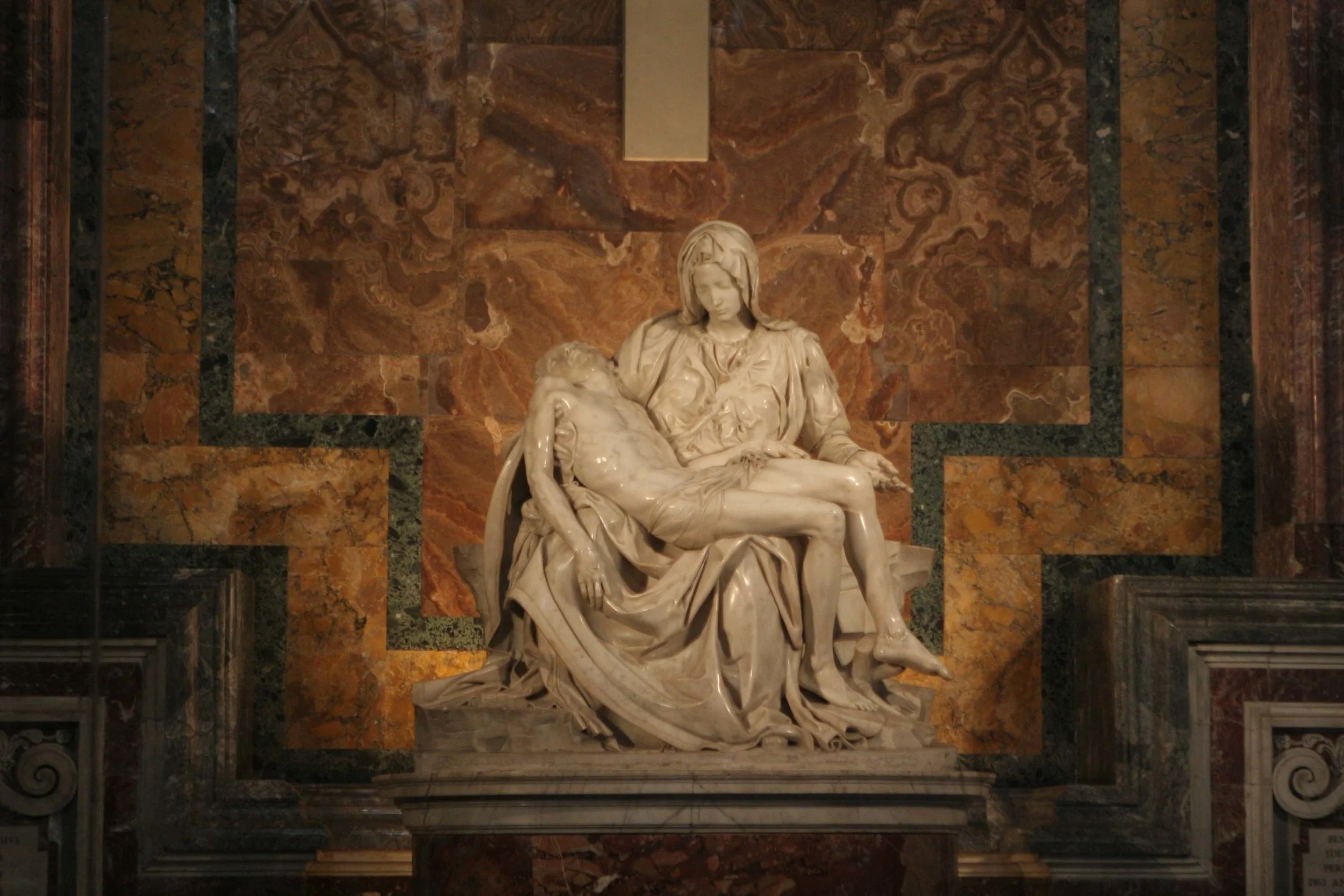 Michelangelo, Pietà, in St. Peter's Basilica, Vatican, 1498.