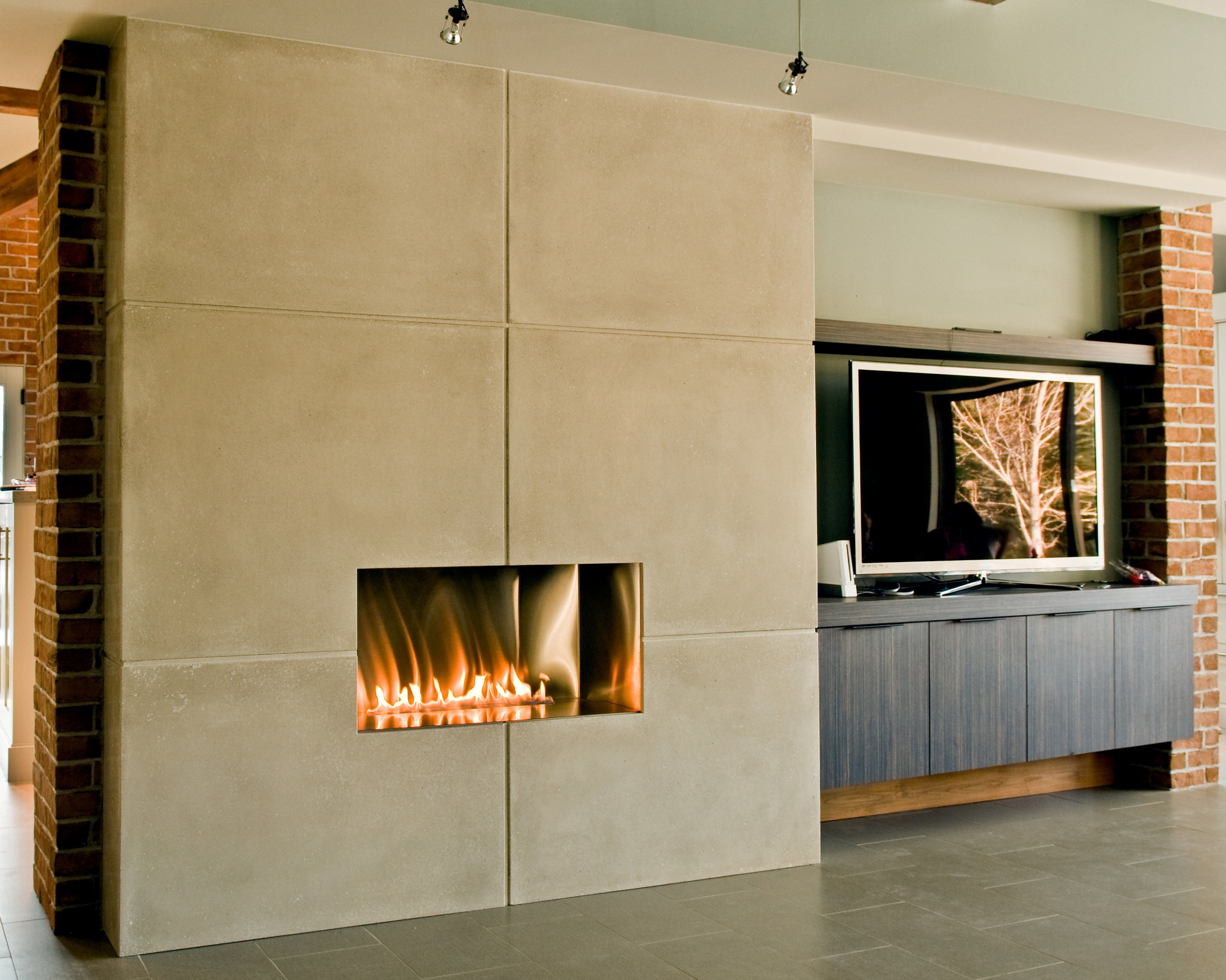 OrganiCrete® Concrete Fireplace