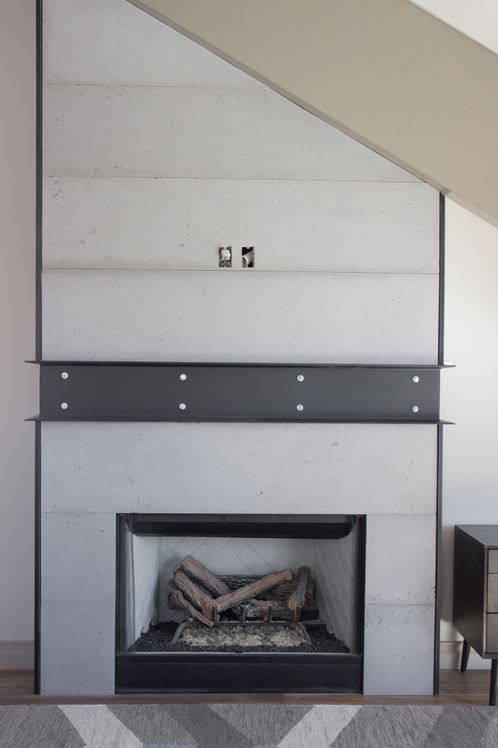 OrganiCrete® Concrete Panelled Fireplace