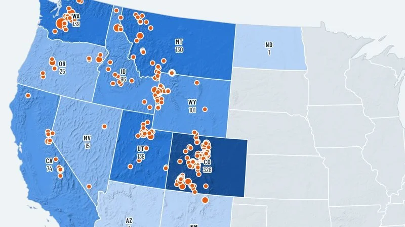 Interactive map of avalanche deaths in the United States