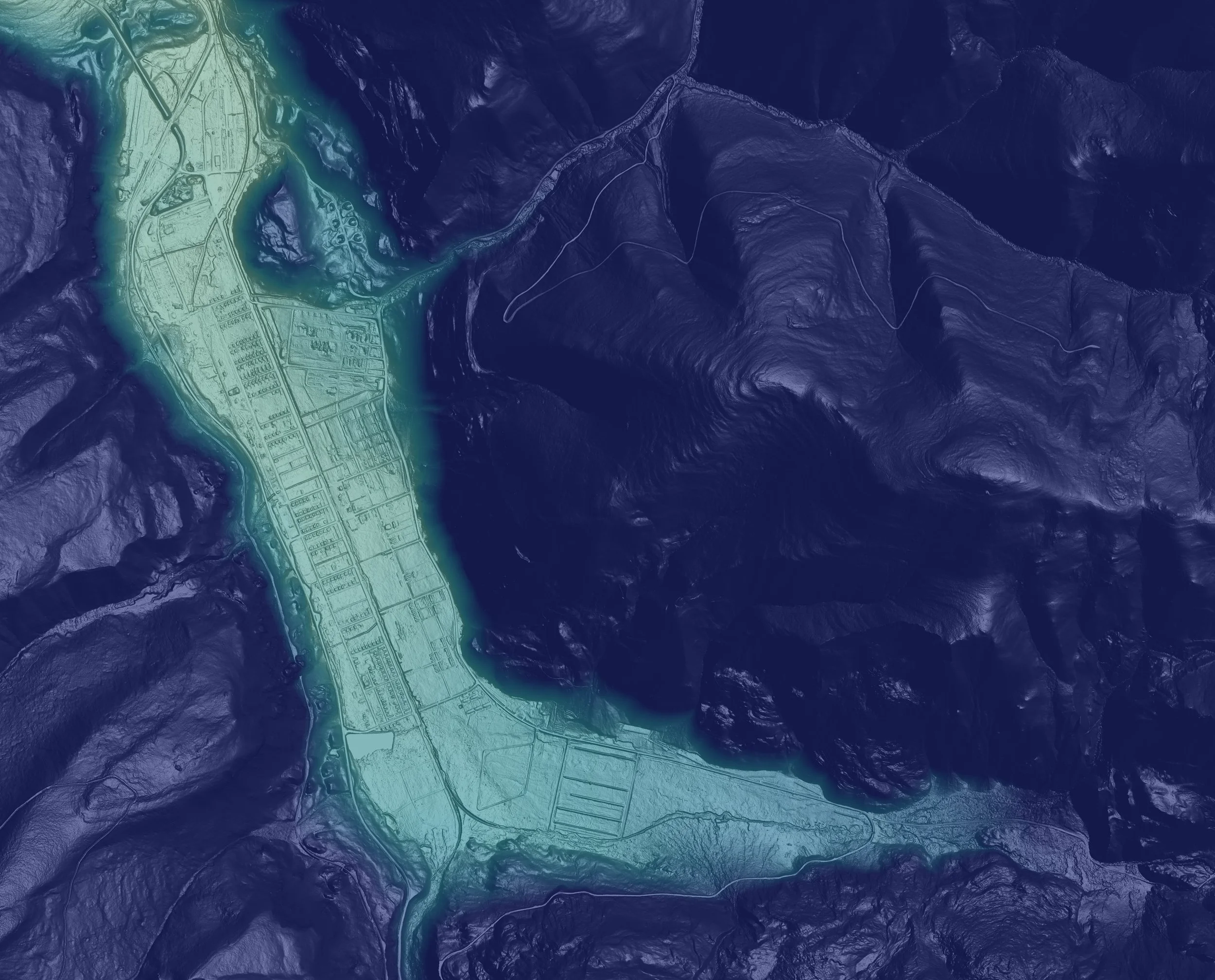 Camp Hale, Colorado. Enhanced Lidar imagery shows the old building foundations of this now defunct World War II training site in the Upper Eagle River Valley of Colorado.