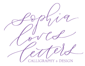 Sophia Loves Letters | Wedding Calligraphy and Design