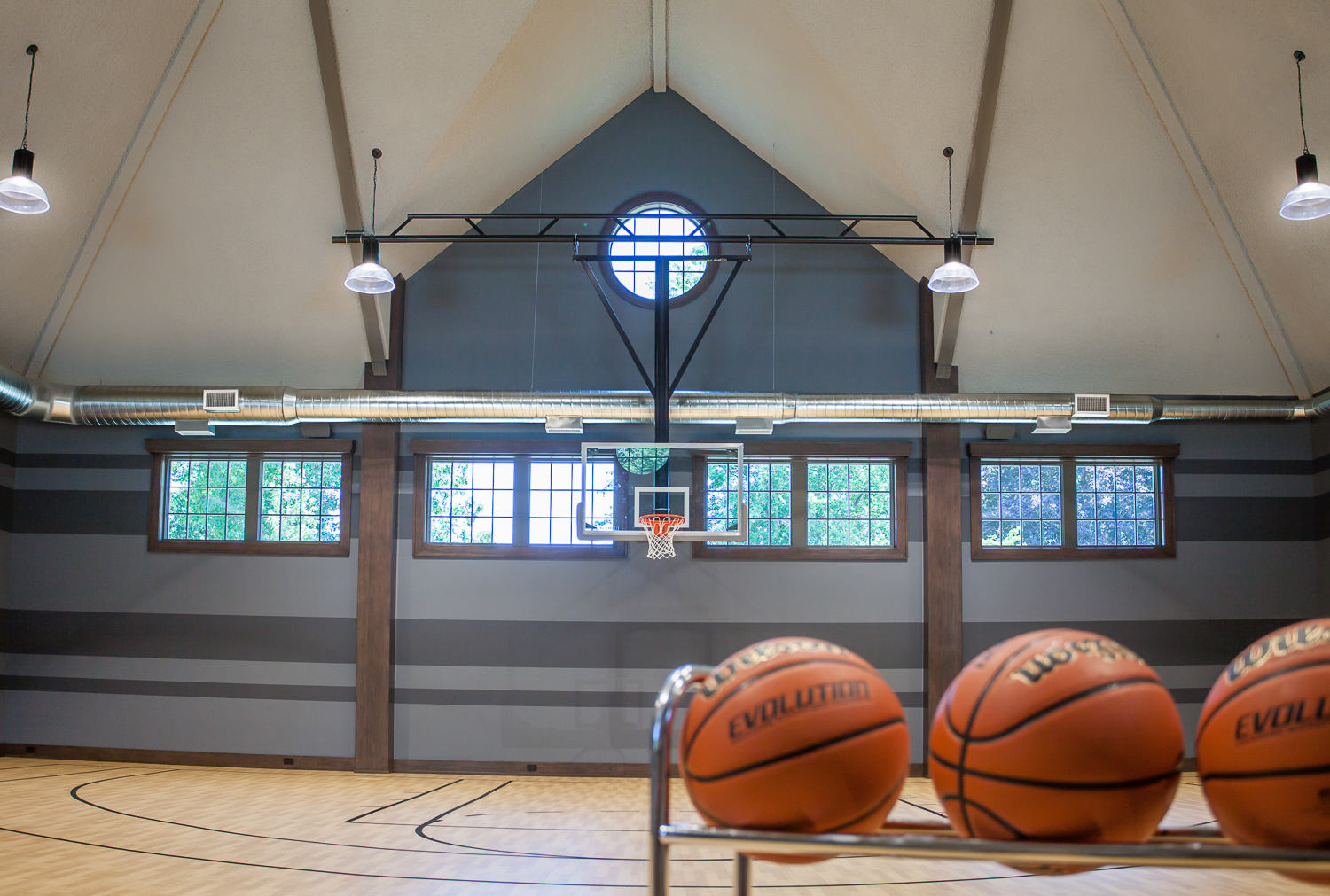 Indoor Basketball Court Sears Architects Scott Christopher Homes Fuchsia Design