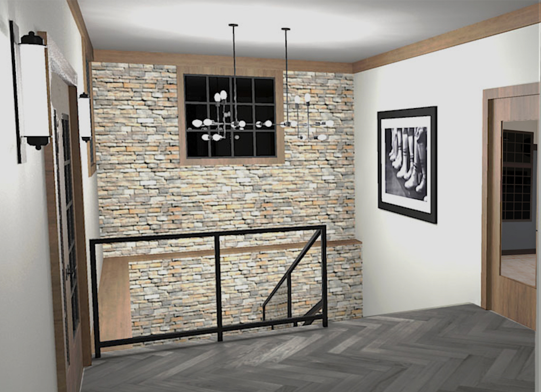Vestibule Sketchup Concept rendering #1