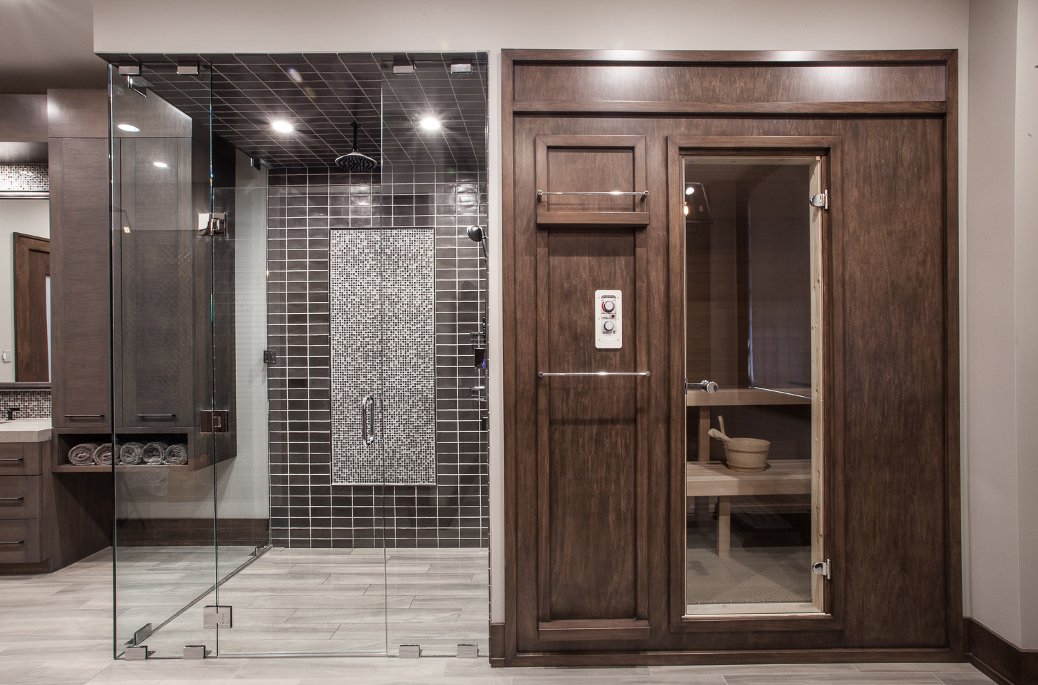 Locker Room Shower and Sauna