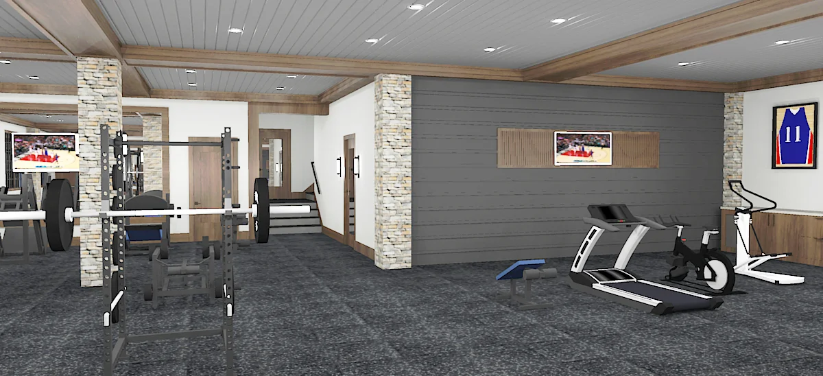 Initial Exercise Room Concept Rendering #2