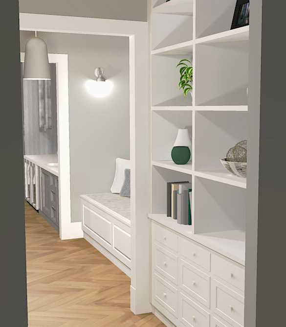 Third Level Hallway: Concept Rendering from Sketchup