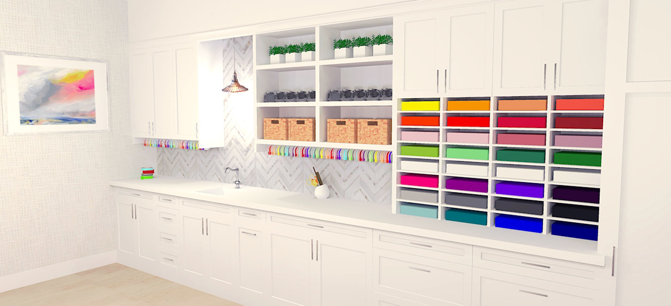 One can never have too much storage for cardstock - especially if they're an avid greeting card maker like this client is. 
