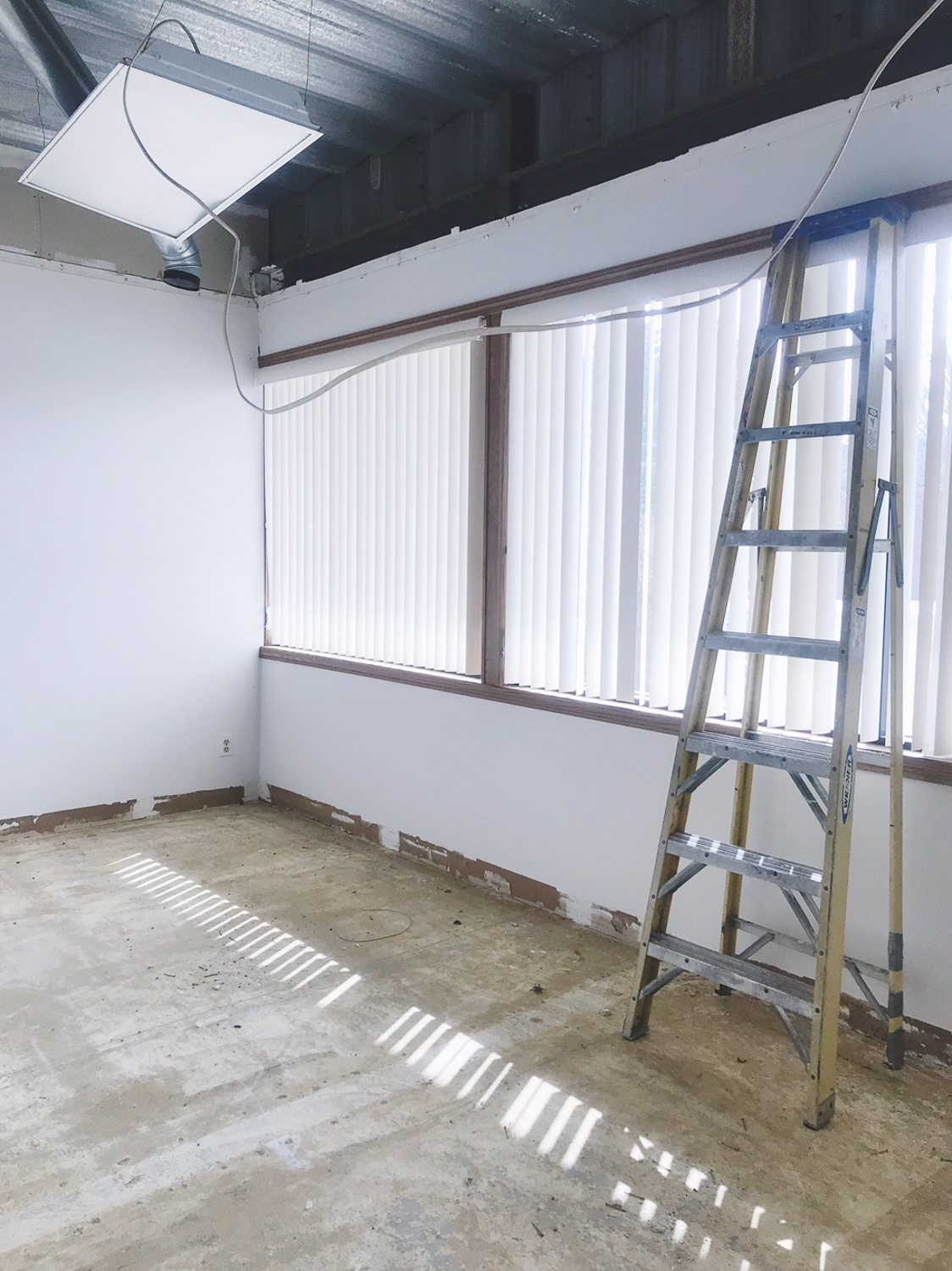 DURING - Drop ceiling removed