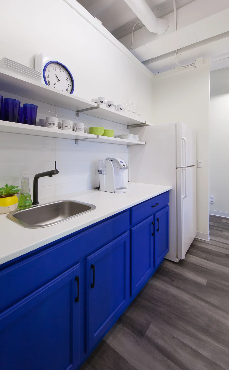 Fuchsia Design and Fox Consulting Group Office Renovation Kitchenette - Grand Rapids, MI