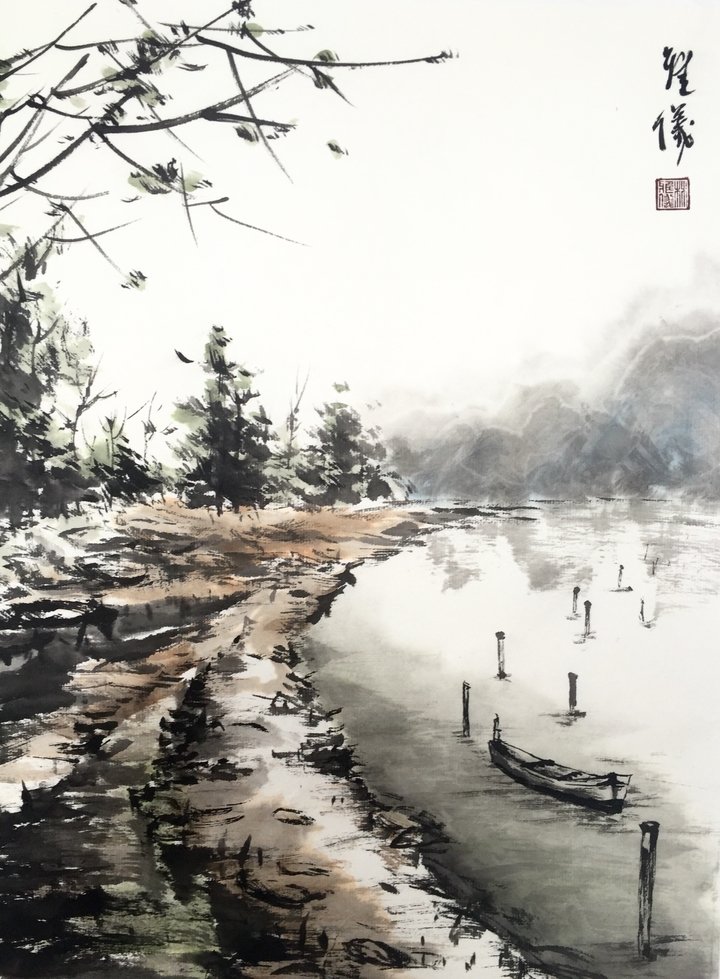By the shore
