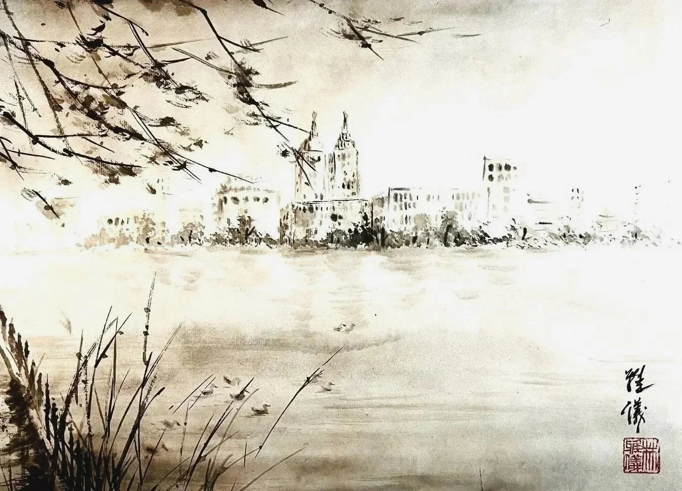  By the reservoir in Manhattan     