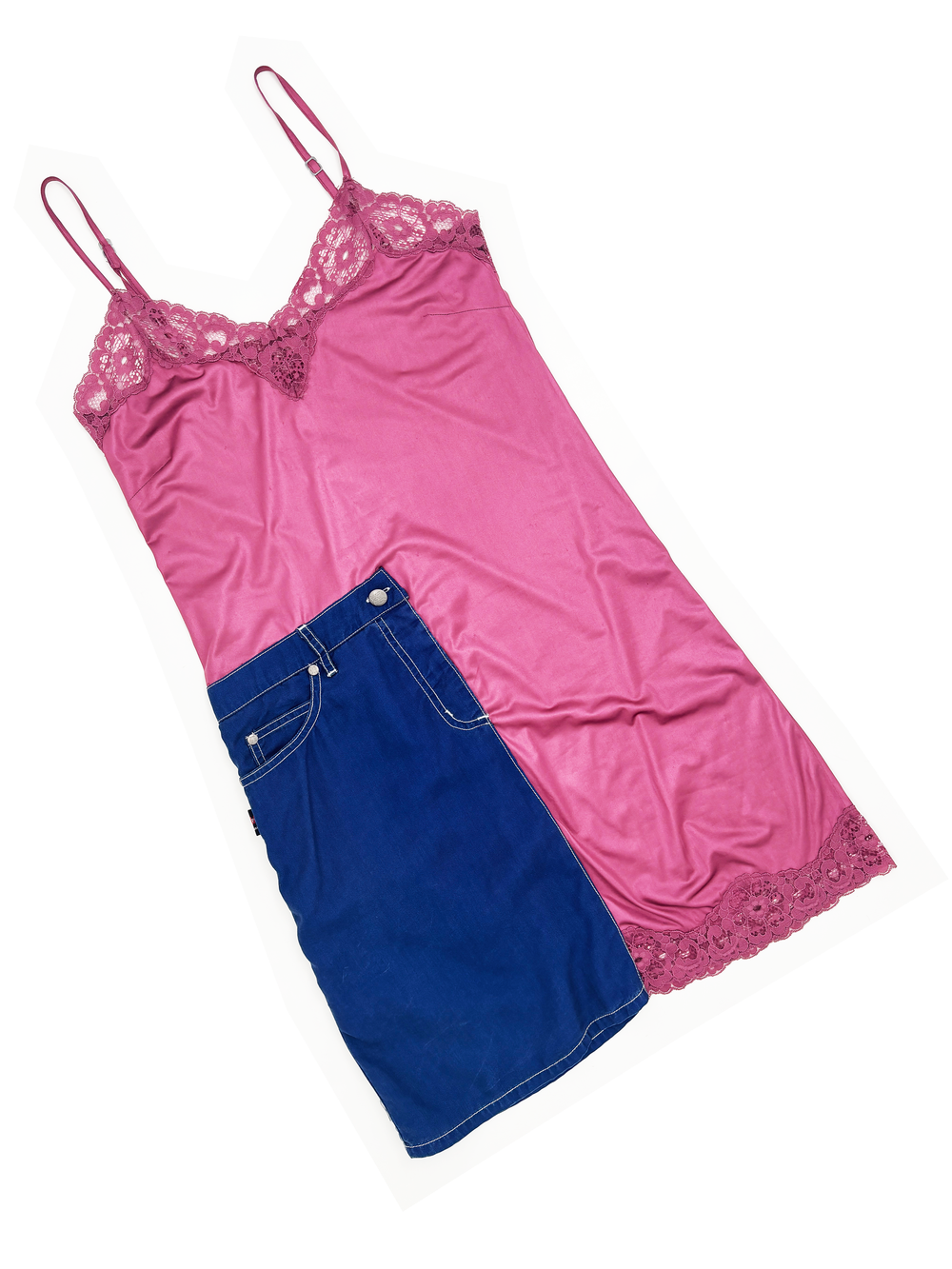 Jean Paul Gaultier patchwork slip dress  JAMES VELORIA