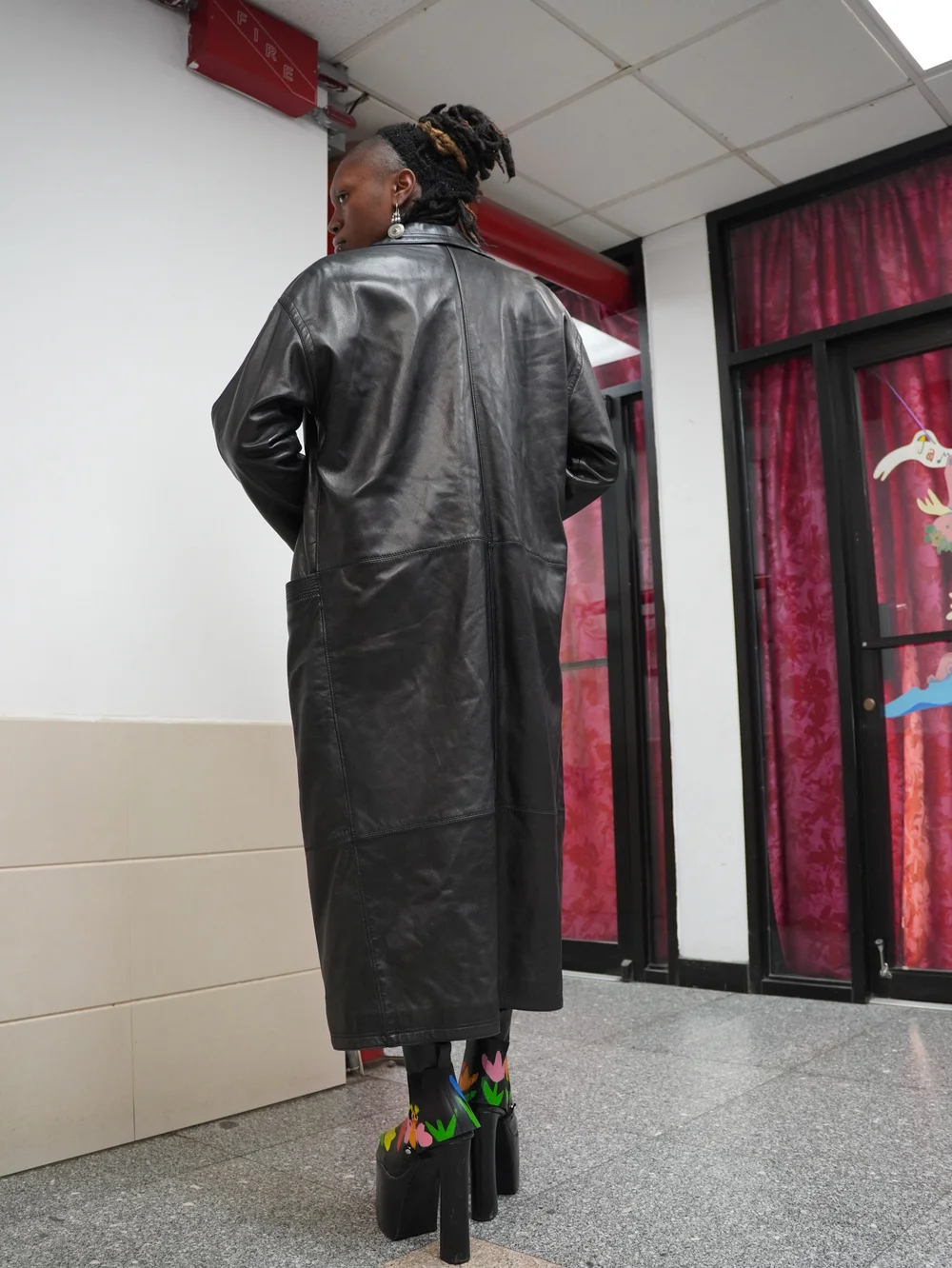 Istante Versace 1990s leather trench coat — JAMES VELORIA