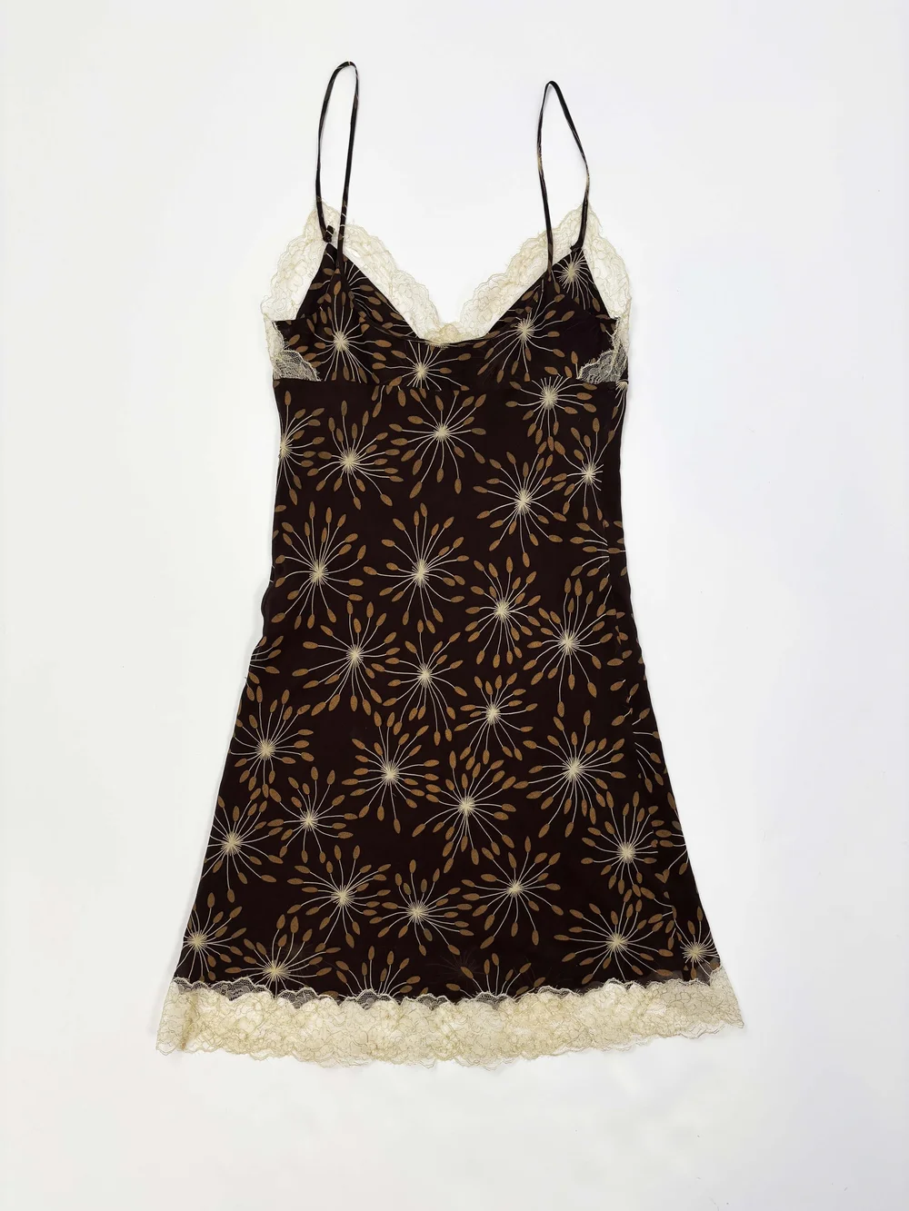 Anna Sui 90s brown and gold slip dress  JAMES VELORIA