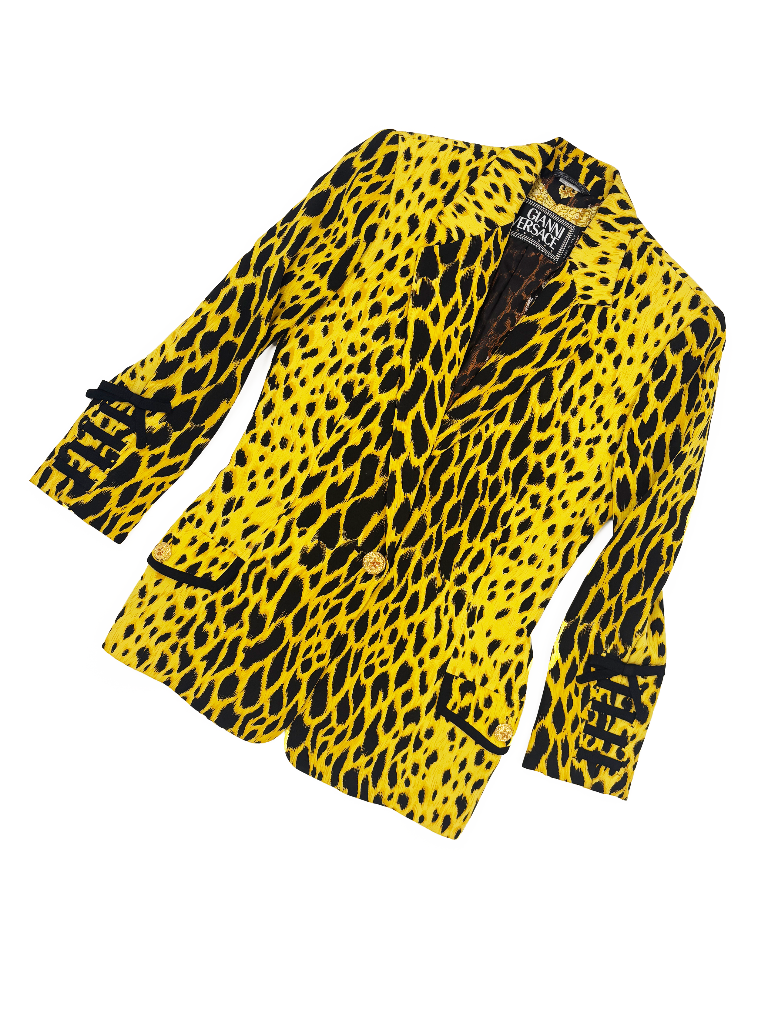 Gianni Versace S/S 1992 leopard print blazer