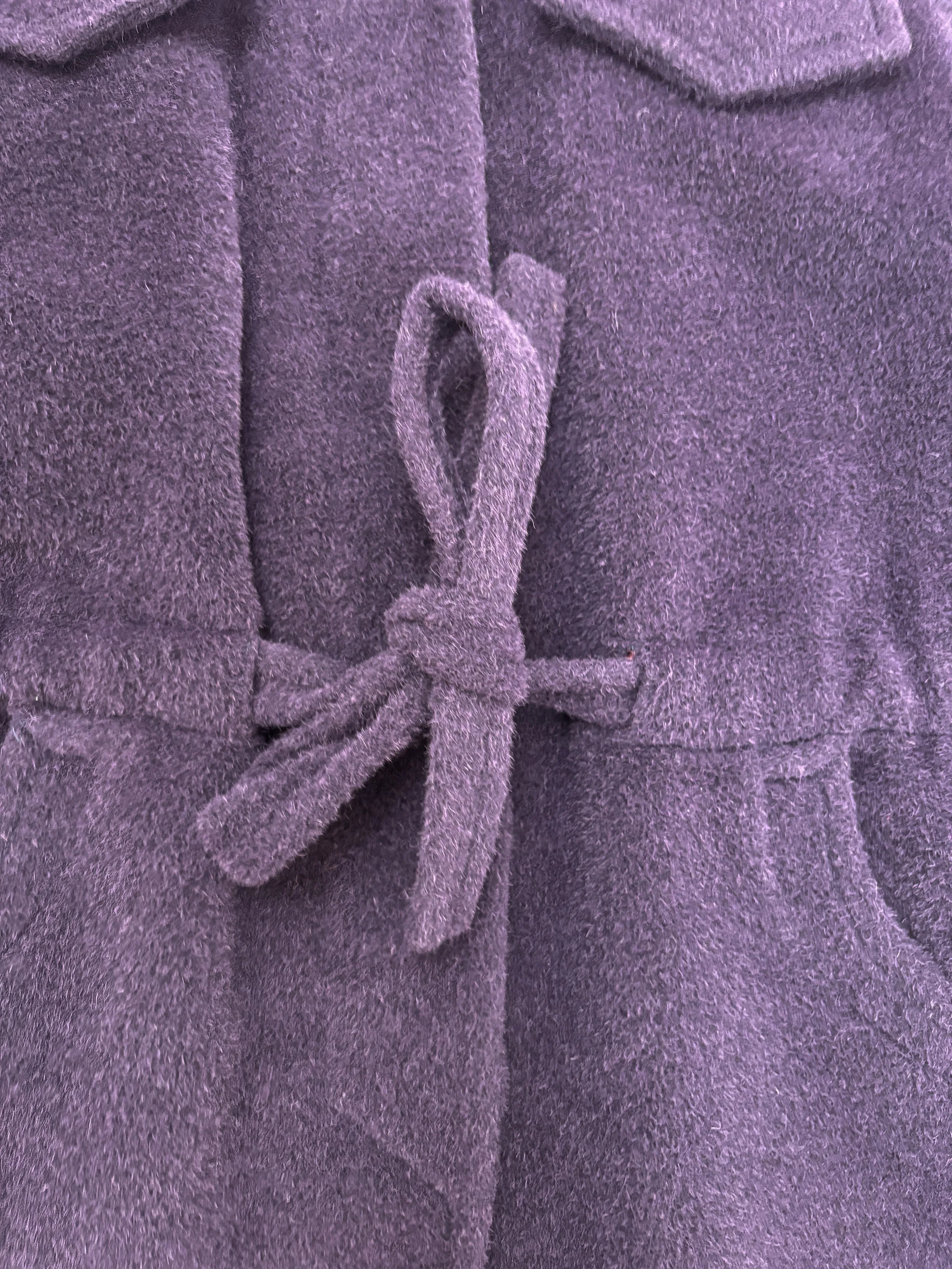 sonia rykiel 90s vintage purple alpaca coat