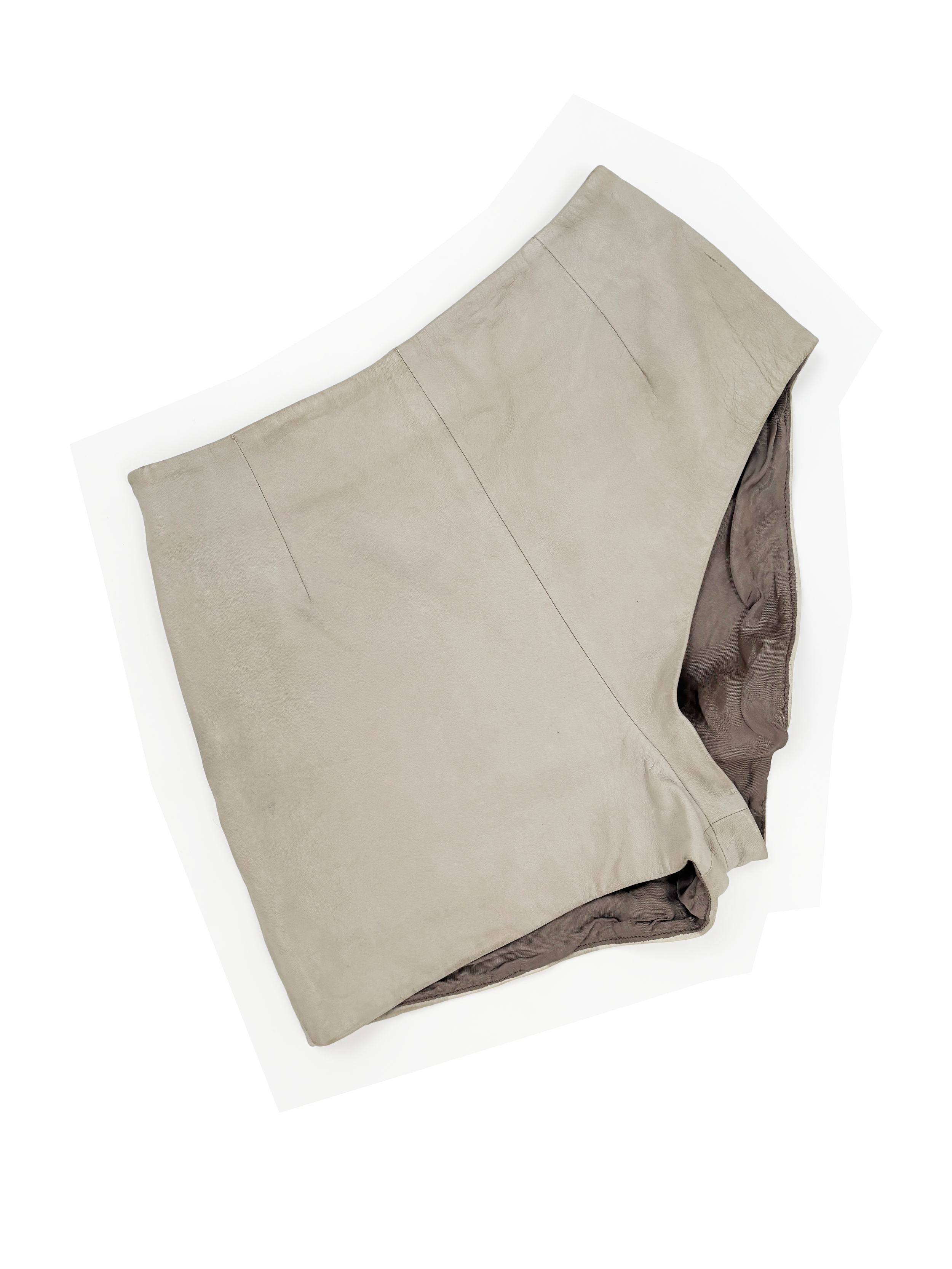 Maison Martin Margiela F/W 2008 asymmetrical leather shorts