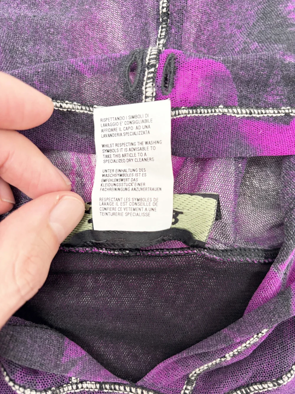 Jean Paul Gaultier purple hooded mesh maxi dresss — JAMES VELORIA