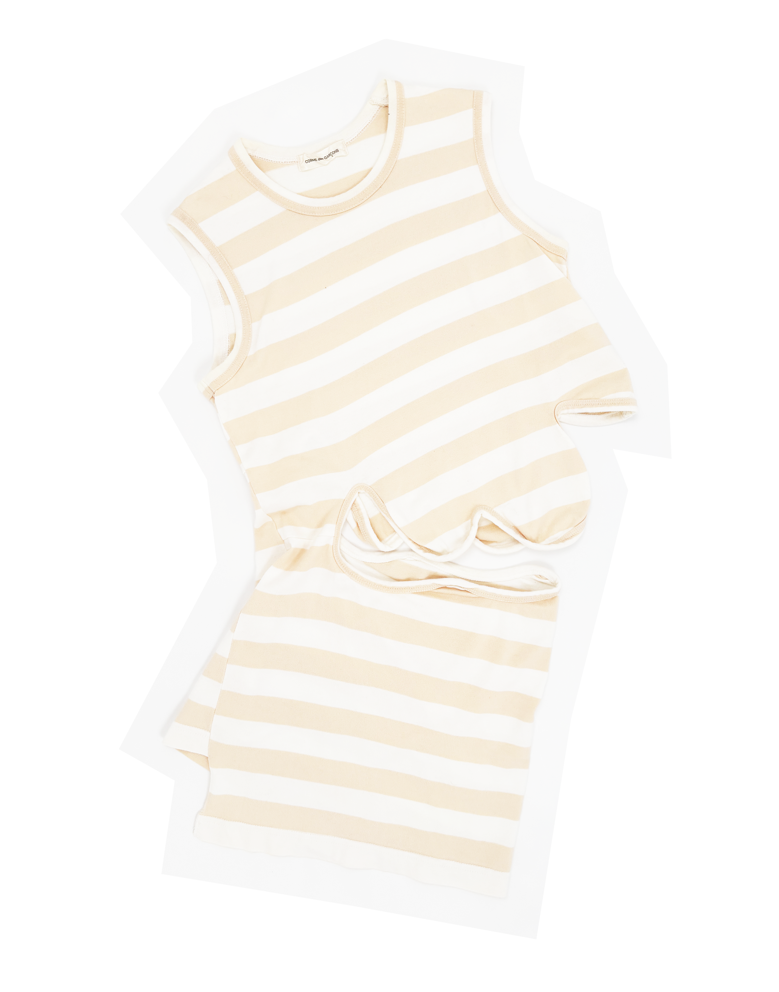 Comme des Garcons 2004 cutout striped tank