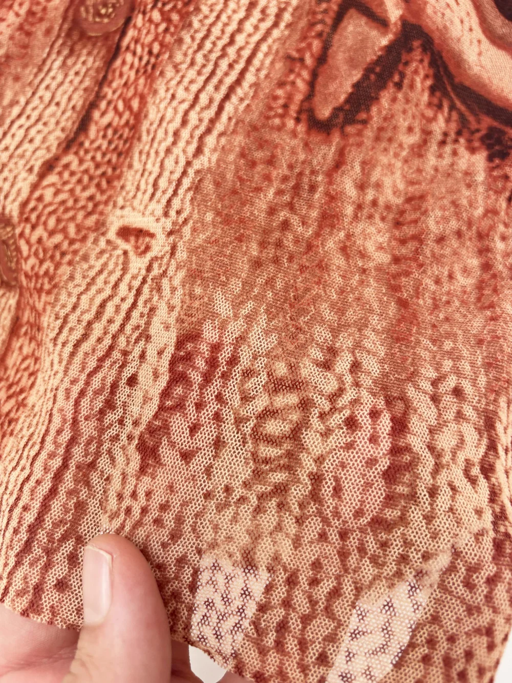 Jean Paul Gaultier F/W 2004 trompe l'oeil print mesh top — JAMES