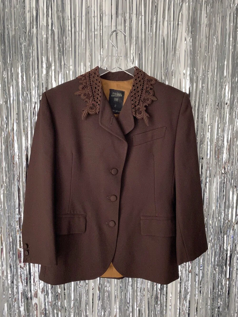 Jean Paul Gaultier lace collar jacket — JAMES VELORIA