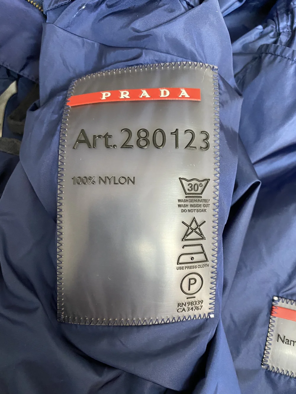Prada Sport 2008 blue rain coat — JAMES VELORIA