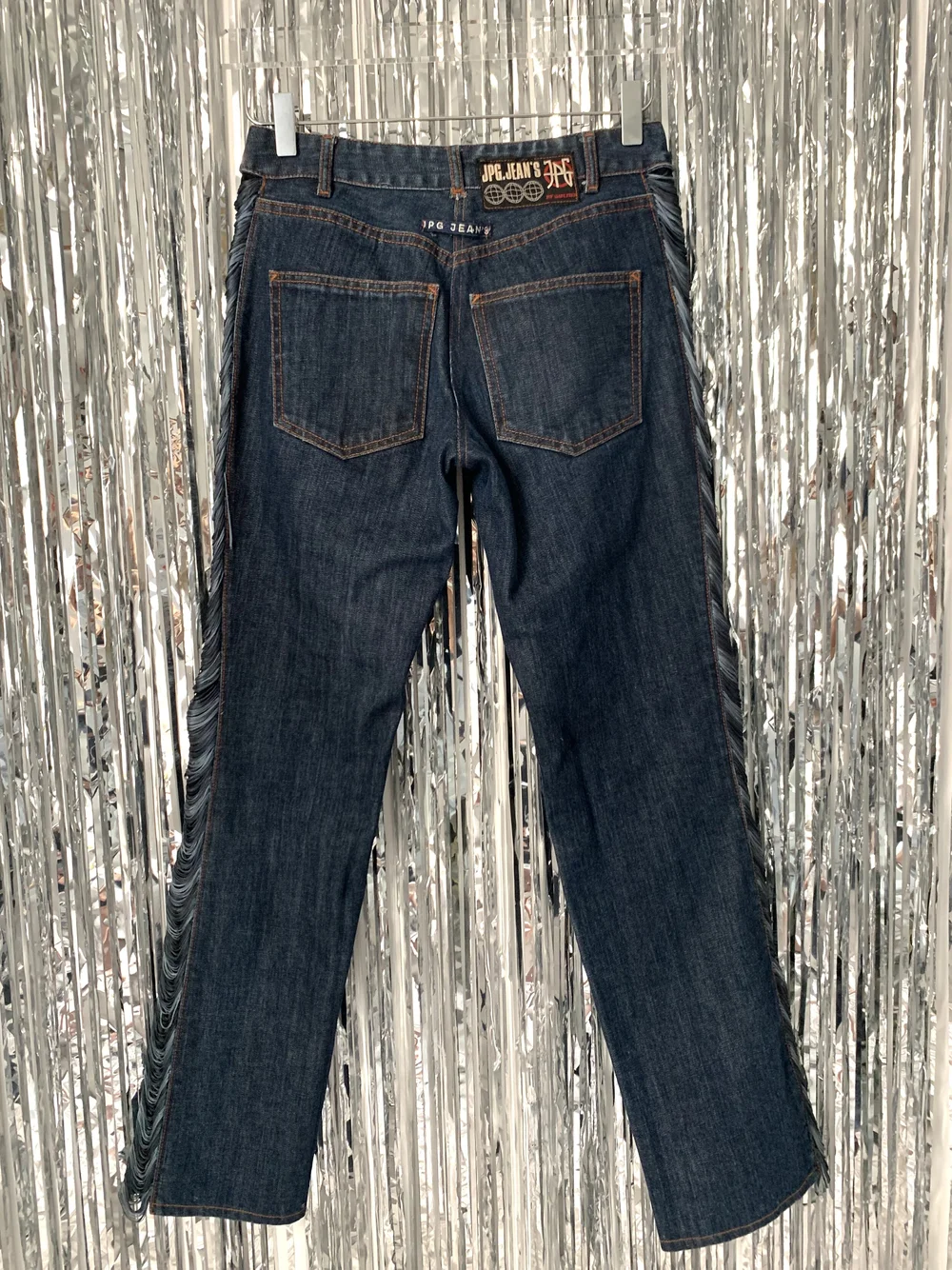 Jean Paul Gaultier fringe side jeans — JAMES VELORIA 