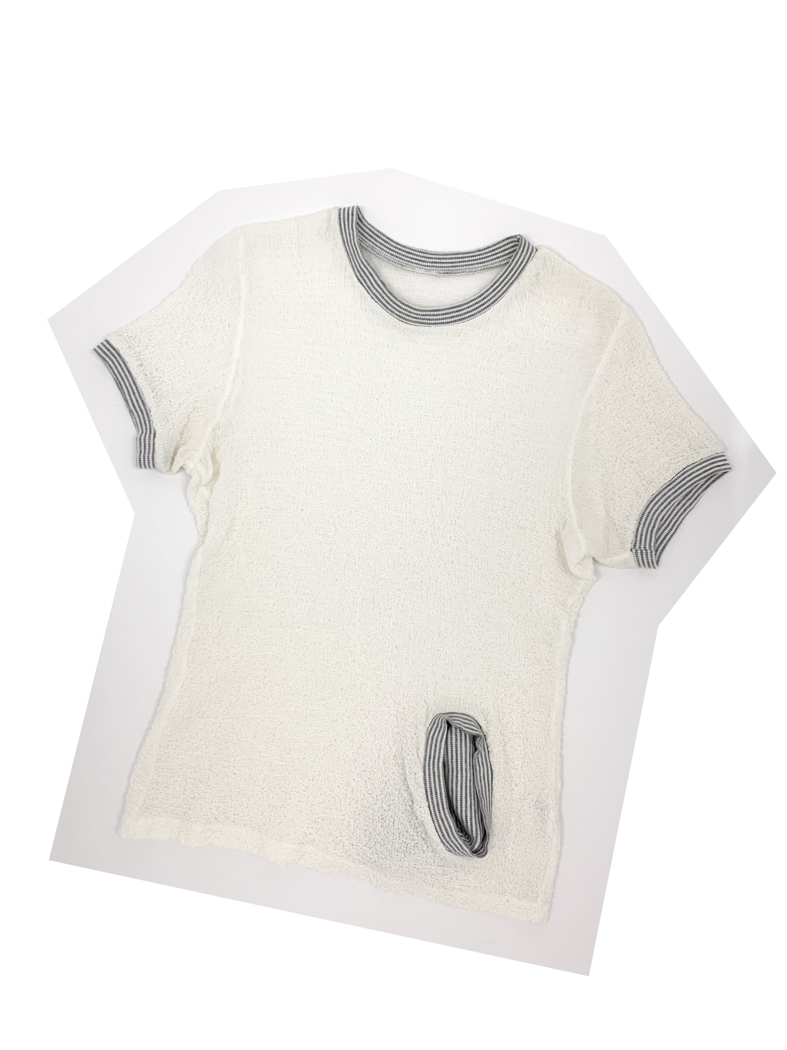 Issey Miyake crinkle pleated top
