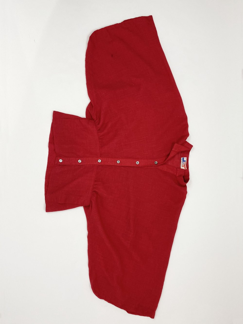 Issey Miyake 70s red batwing top — JAMES VELORIA