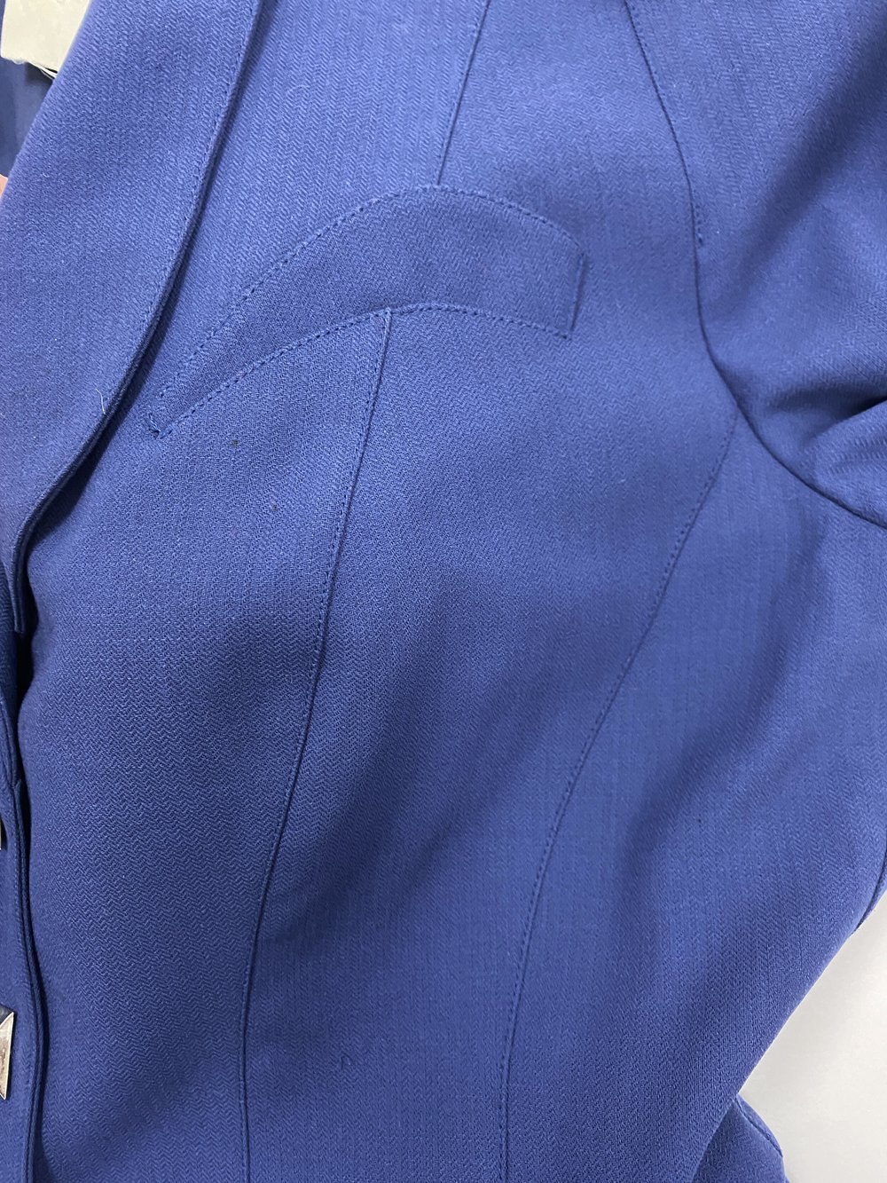 Thierry Mugler 80s blue skirt suit — JAMES VELORIA