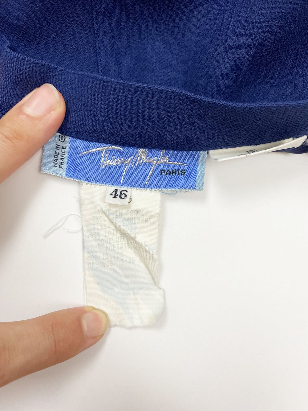 Thierry Mugler 80s blue skirt suit — JAMES VELORIA