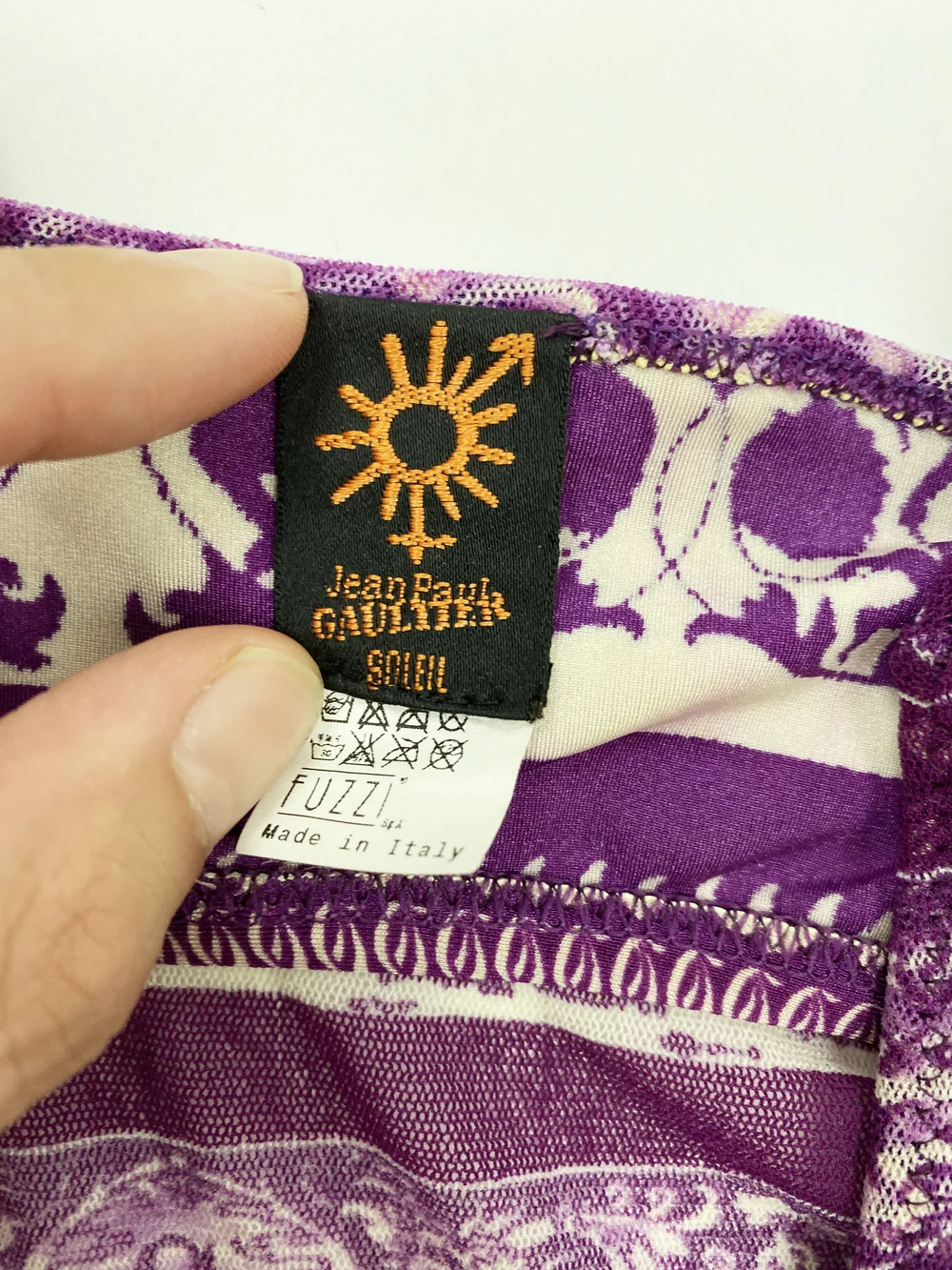 Jean Paul Gaultier purple mesh tank — JAMES VELORIA