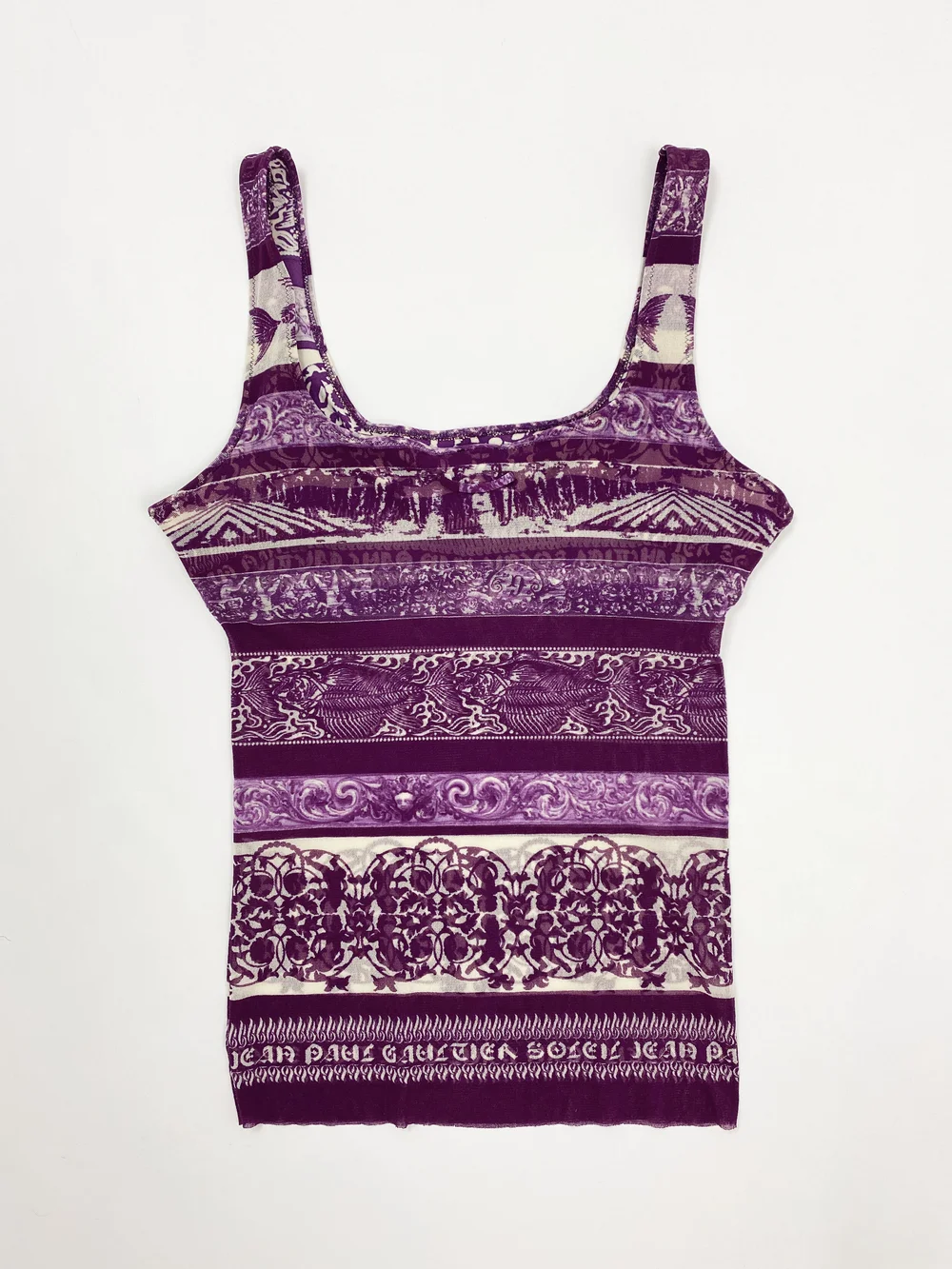 Jean Paul Gaultier purple mesh tank — JAMES VELORIA
