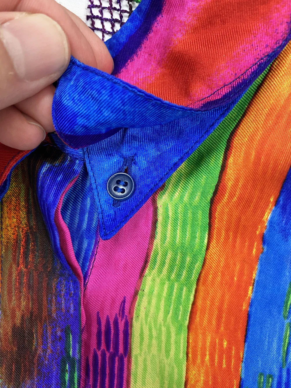 Gianni Versace S/S 1994 mesh back silk shirt — JAMES VELORIA