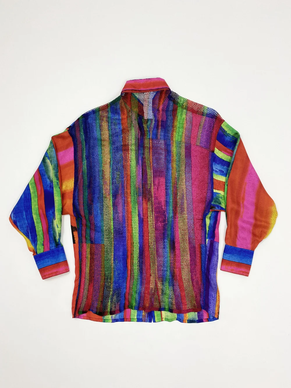 Gianni Versace S/S 1994 mesh back silk shirt — JAMES VELORIA