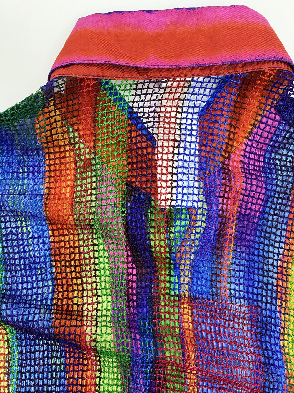 Gianni Versace S/S 1994 mesh back silk shirt — JAMES VELORIA