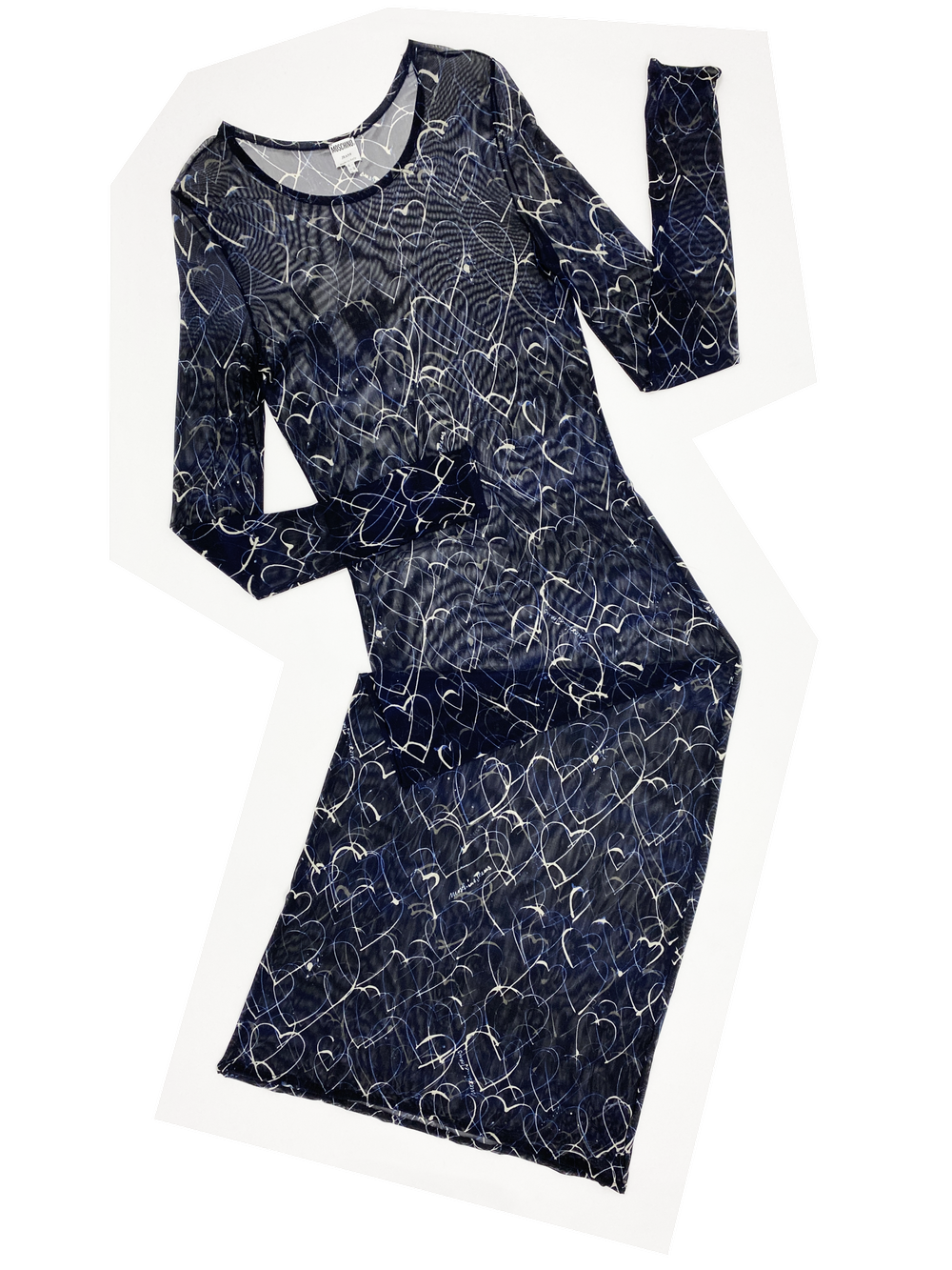 sheer heart dress Moschino sheer heart print maxi dress — JAMES VELORIA